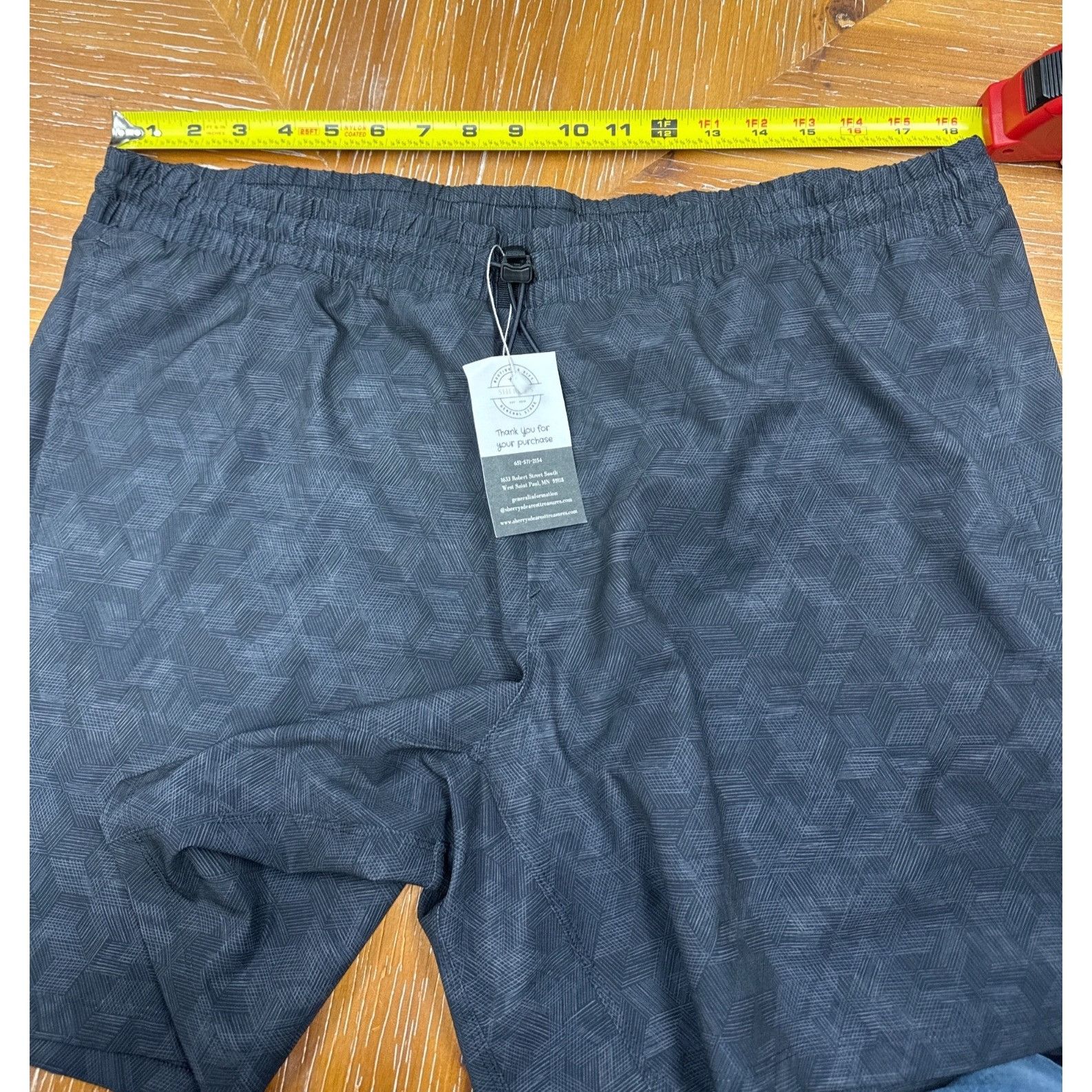 Other Mens Black Geometric Swim Shorts With Drawstring Waist & Mes Size US 32 / EU 48 - 6 Thumbnail
