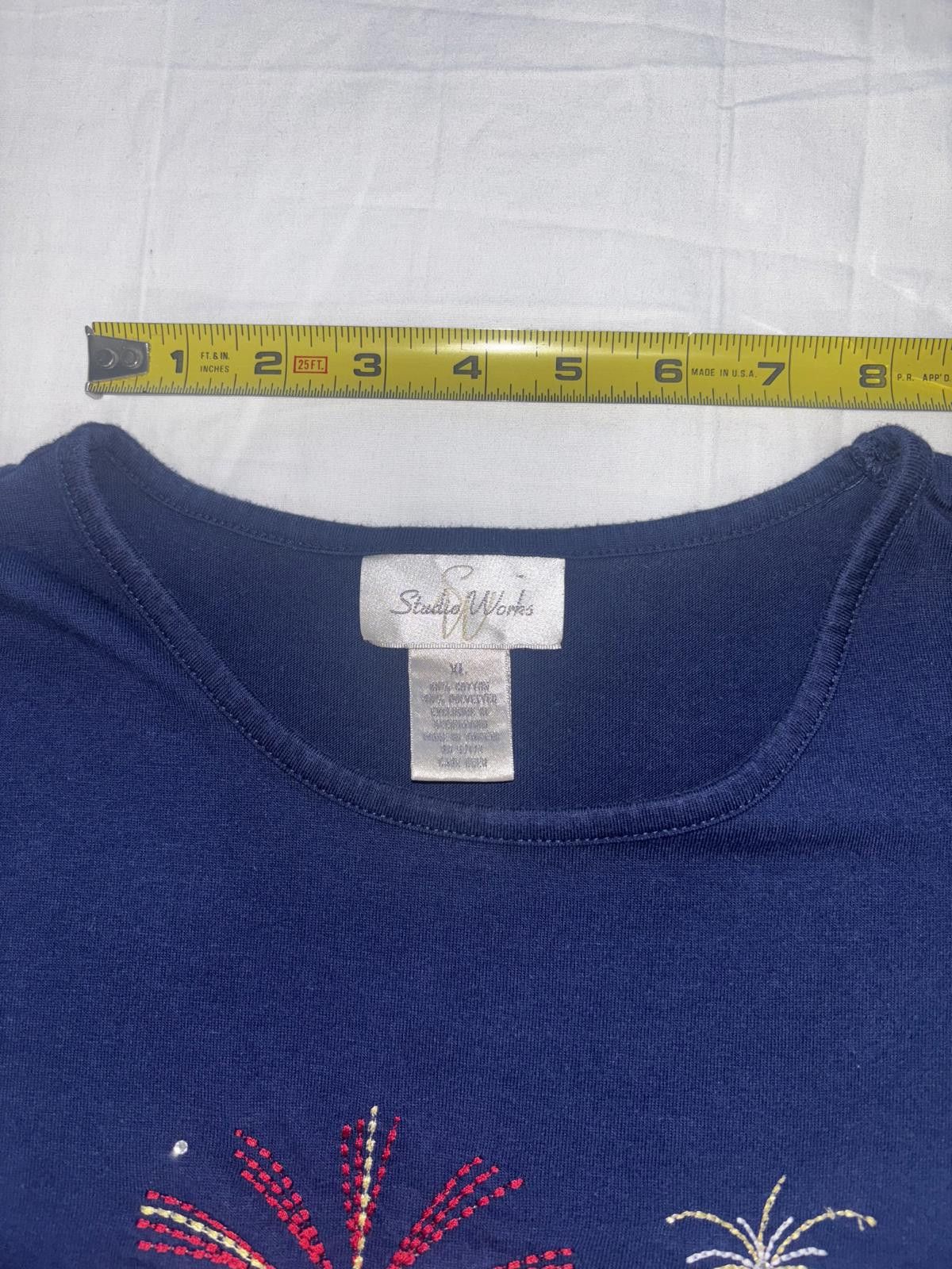 Designer Vintage Studio Works Fireworks Graphic Tee - Navy Blue Size XL / US 12-14 / IT 48-50 - 5 Thumbnail