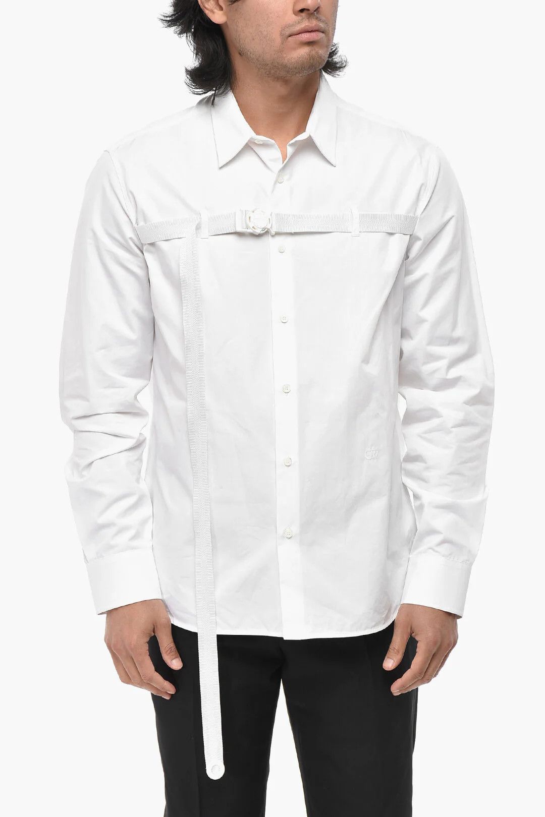 Off-White og1mm0526 Poplin Shirt in White Size US M / EU 48-50 / 2 - 1 Thumbnail