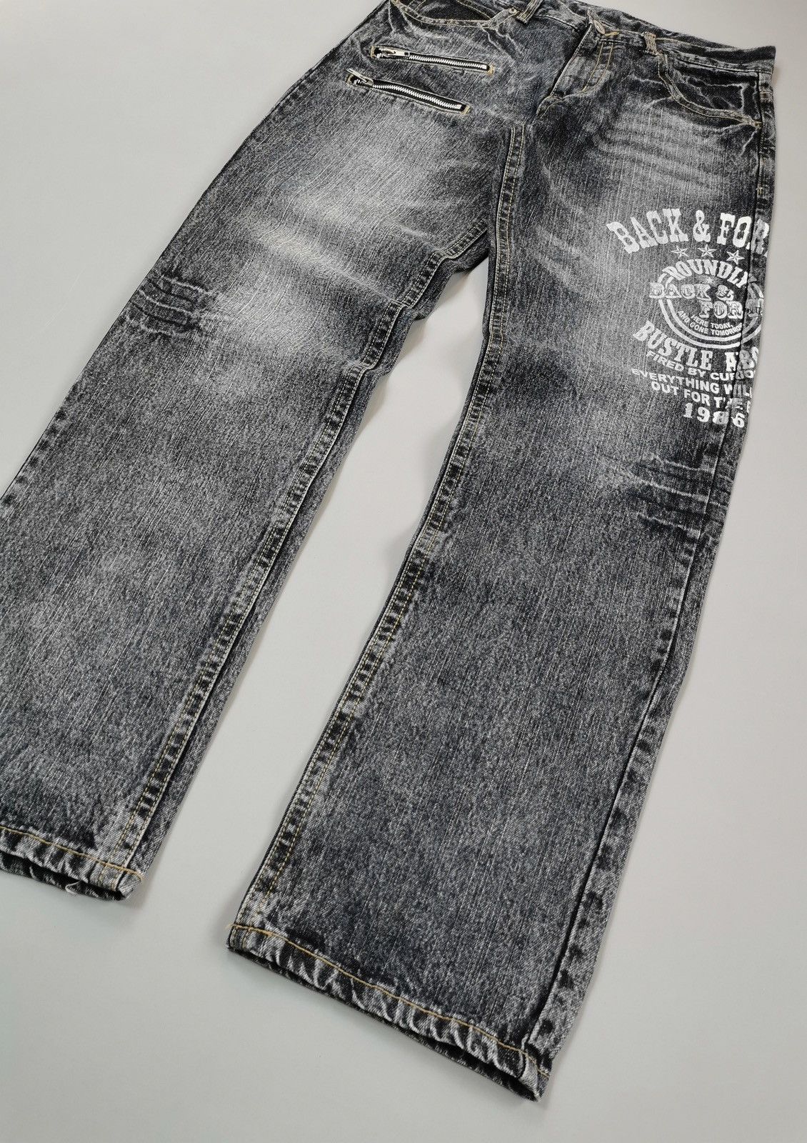 Designer × If Six Was Nine × Japanese Brand BACK & FORTH DOUBLE ZIPPER JEANS (LG32) Size US 32 / EU 48 - 4 Thumbnail