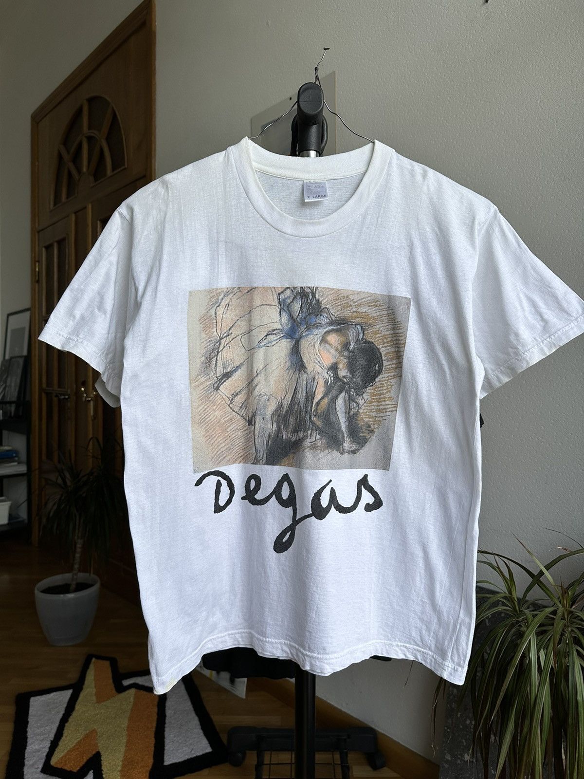 image of Vintage ‘90S Degas Art Tee Shirt Picasso Monet in White, Men's (Size XL)