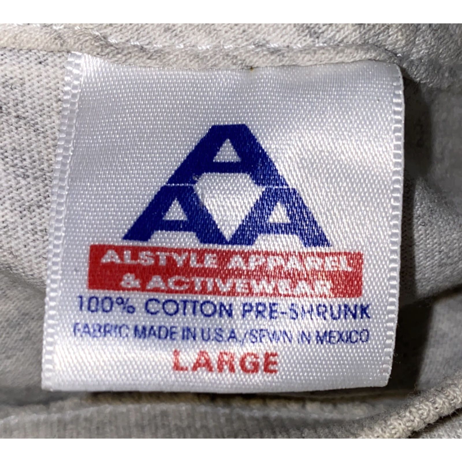 Vintage AllStyle Mens T-Shirt Short Sleeve Gray USA Made ASU Graphic Size L Cotton Regular Fit Size US L / EU 52-54 / 3 - 6 Thumbnail