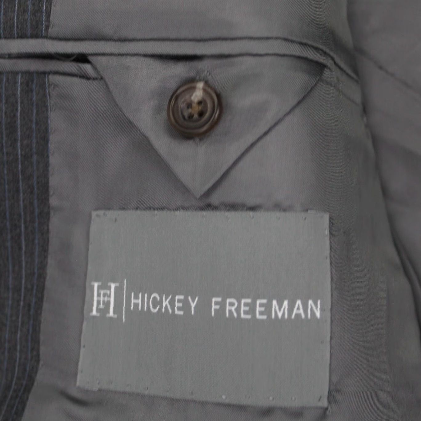 Madison Hickey Freeman Blazer Mens 42 Long Gray Worsted Wool Coat Jacket Size 42R - 7 Thumbnail