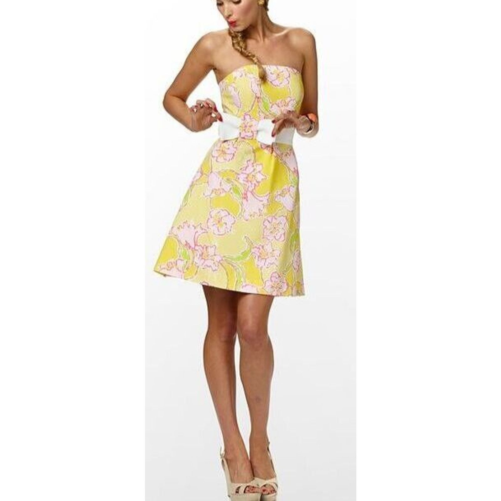 Lilly Pulitzer Lilly Pulitzer Amberley Floral Straples Dress Size 2 A000141 Size XS / US 0-2 / IT 36-38 - 1 Thumbnail