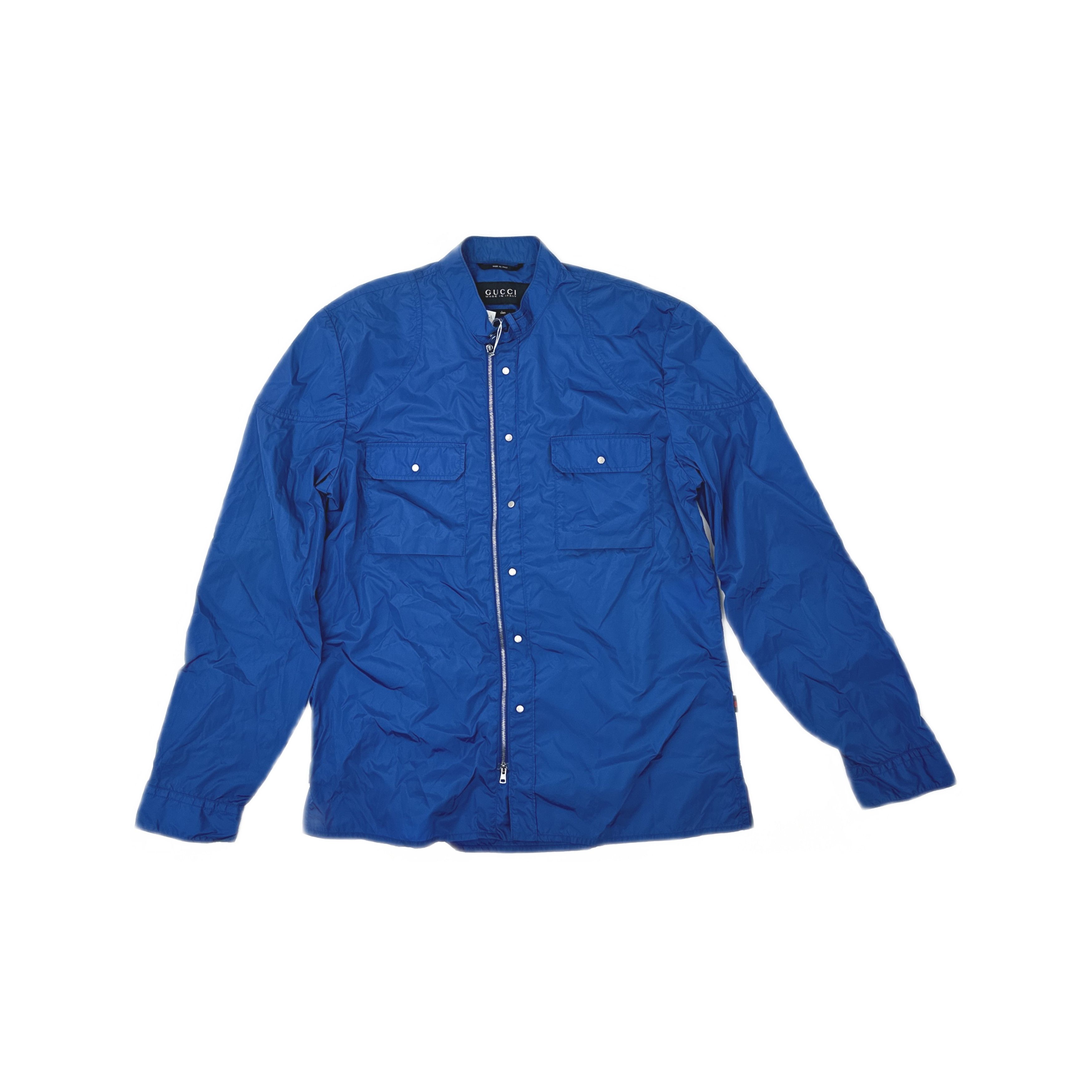 Gucci Gucci Blue Nylon Zip Light Jacket Size M Size US M / EU 48-50 / 2 - 1 Thumbnail