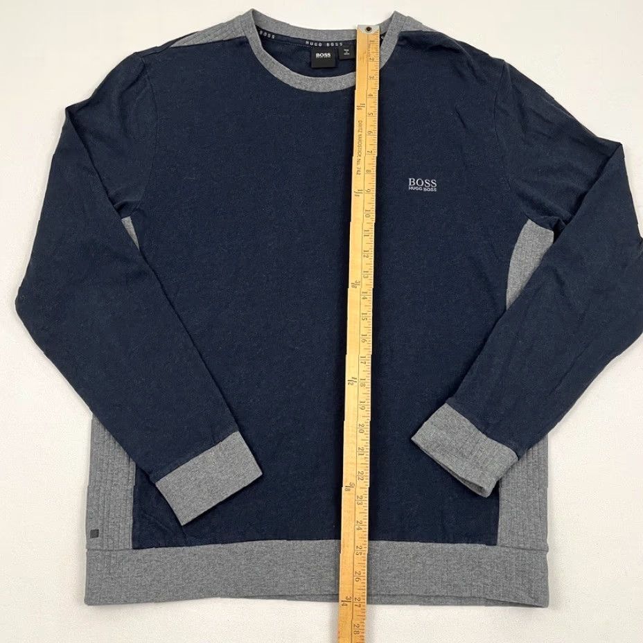 Hugo Boss HUGO BOSS Sweater Mens L Blue Gray Cotton Blend Stretch Crewneck Pullover Preppy Size US L / EU 52-54 / 3 - 6 Thumbnail