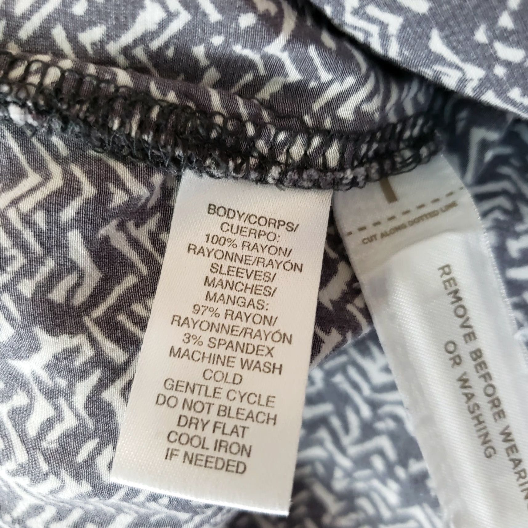 Lou & Grey Lou & Grey Blouse Womens Long Sleeve M Gray Rayon Size M / US 6-8 / IT 42-44 - 6 Thumbnail