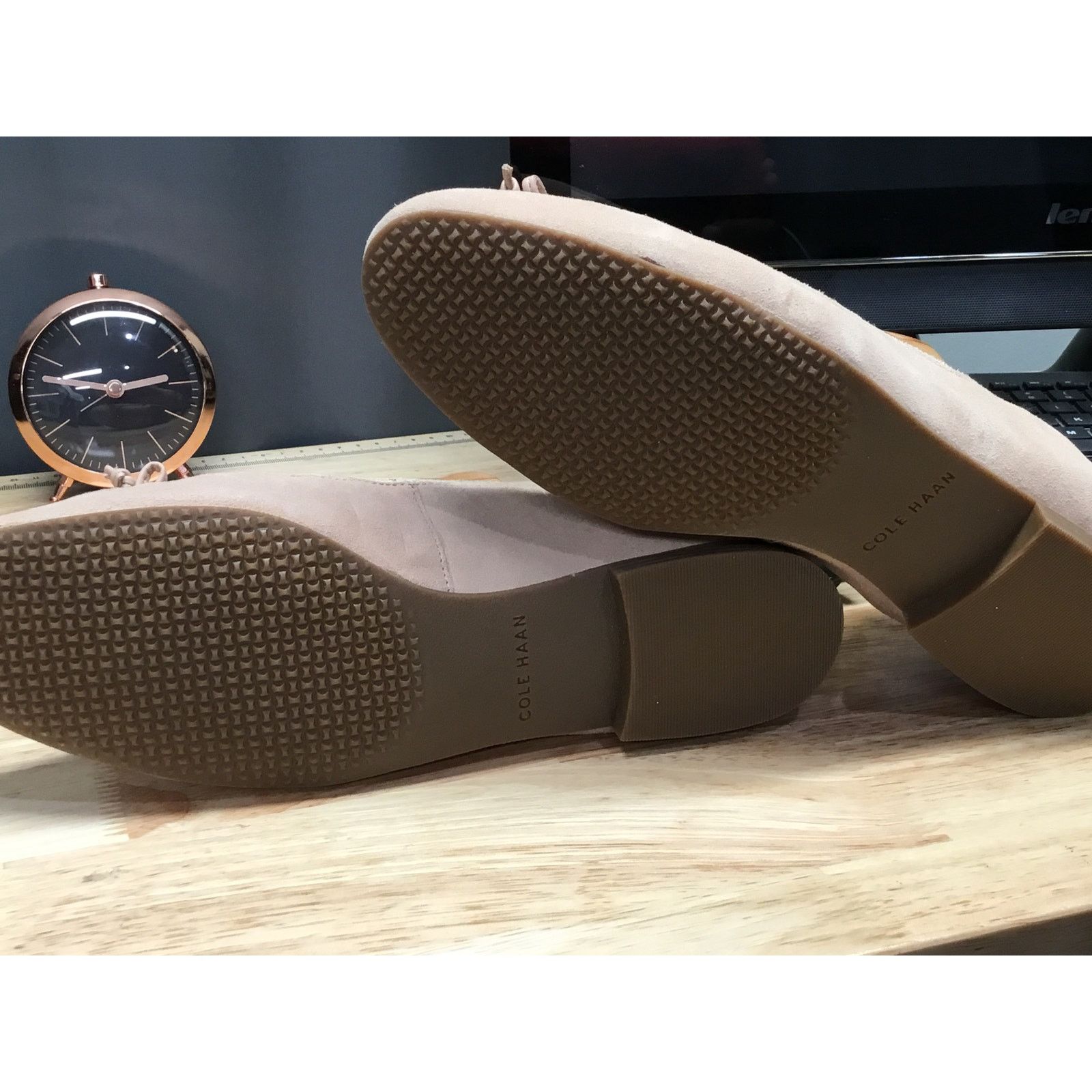 Cole Haan Cole Haan Keira Women's Tan Suede Slip-On Ballet Flat 9.5 Size US 9.5 / IT 39.5 - 4 Thumbnail