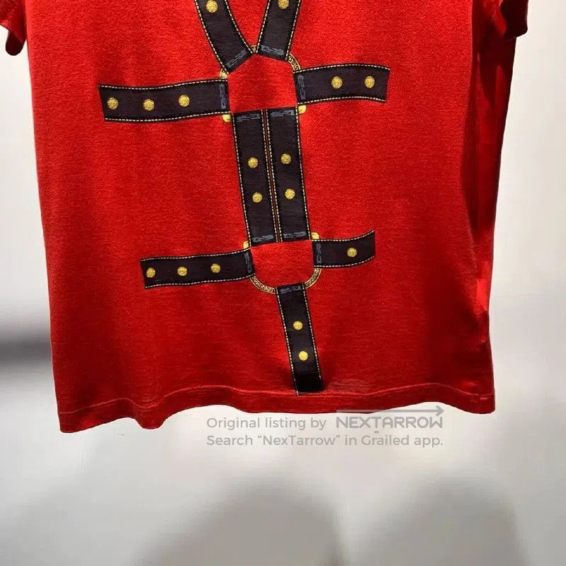 Versace Versace Red Cotton Men's T-Shirt . Size US M / EU 48-50 / 2 - 4 Thumbnail