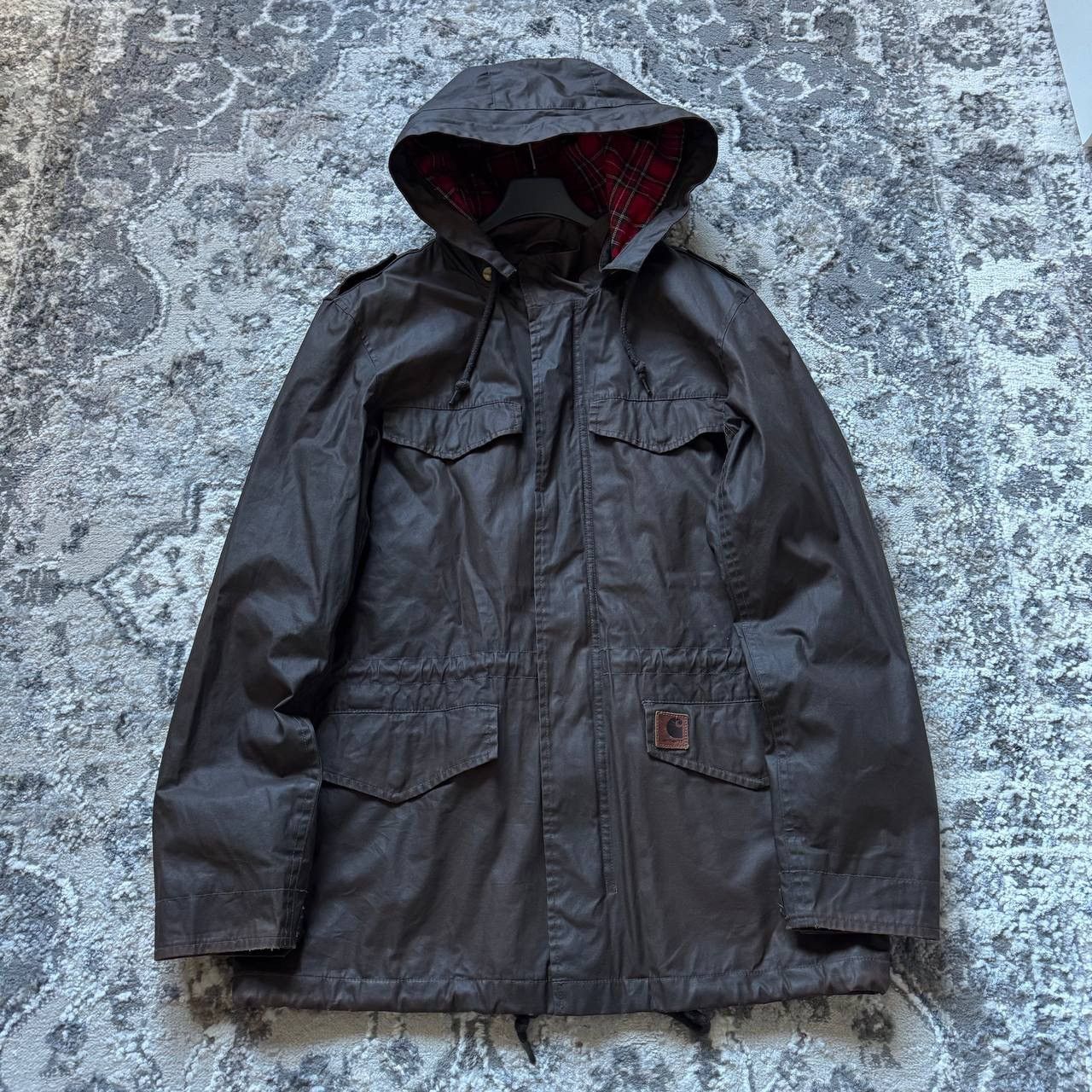Carhartt Carhartt Waxed Brown Canadian Outdoor Tartan Parka Jacket Size US M / EU 48-50 / 2 - 3 Thumbnail