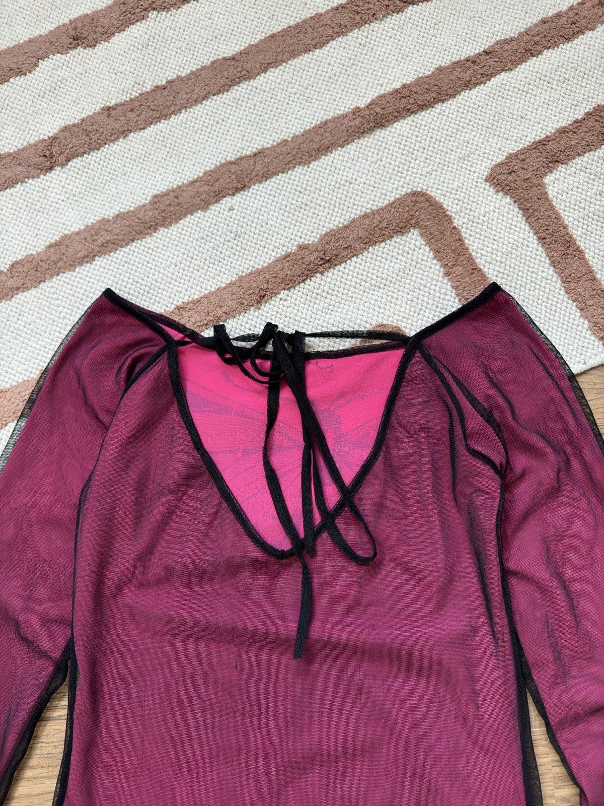 Vintage WAGGON BUTTERFLY MESH TERMO LONG SLEEVE Size M / US 6-8 / IT 42-44 - 6 Thumbnail