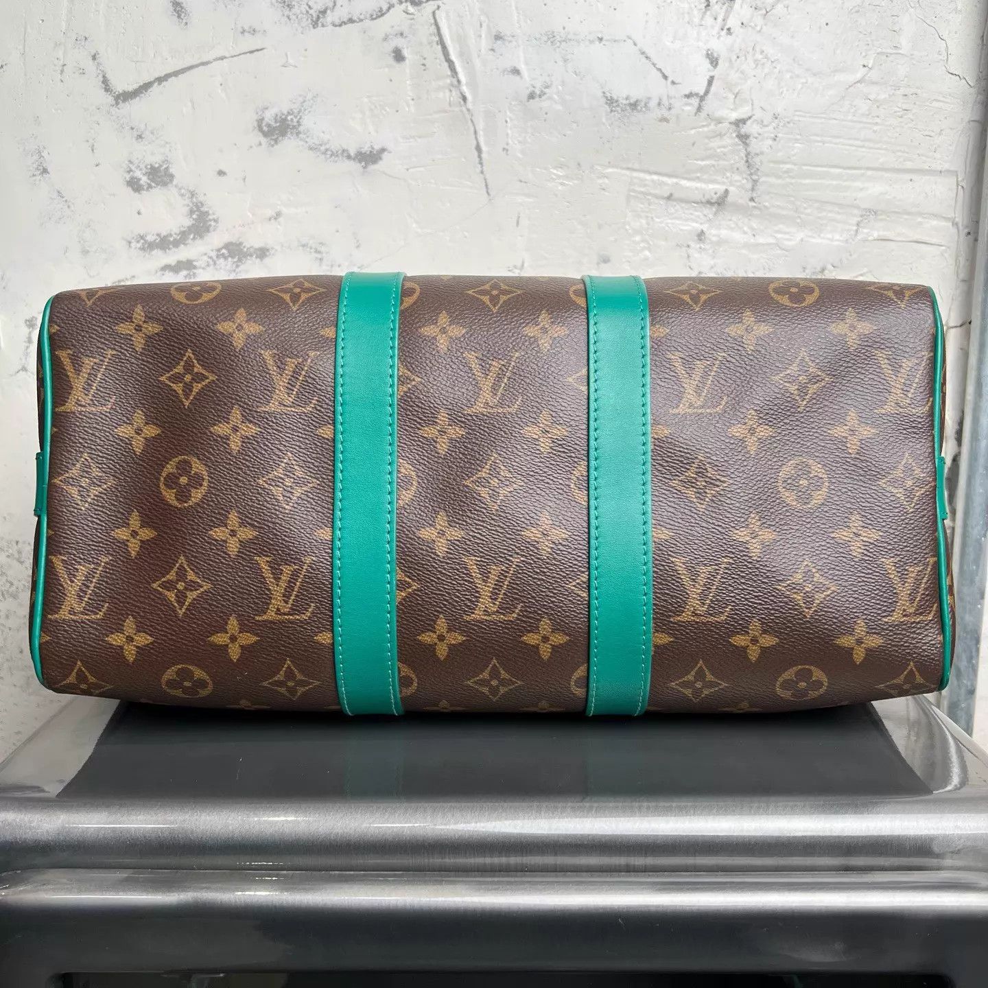 Louis Vuitton LV Monogram Green Trim Keepall 35 Crossbody Bag Size ONE SIZE - 5 Thumbnail