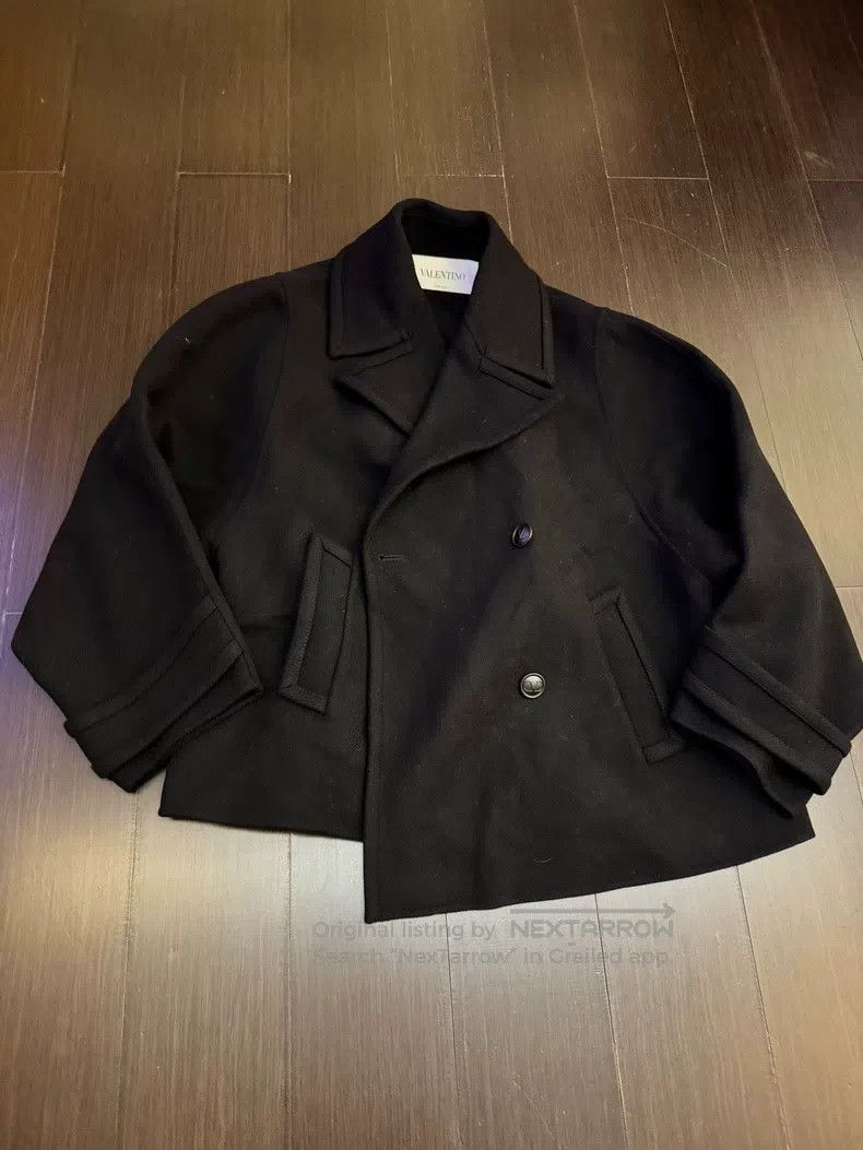 Valentino Valentino Single-breasted twill wool short hoodless jacket Size M / US 6-8 / IT 42-44 - 1 Thumbnail