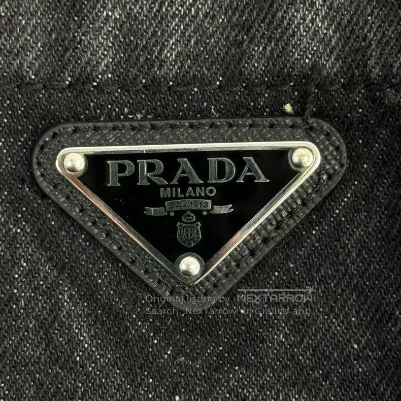 Prada Prada Black triangle mark washed denim long-sleeved shirt Size US XXS / EU 40 - 8 Thumbnail