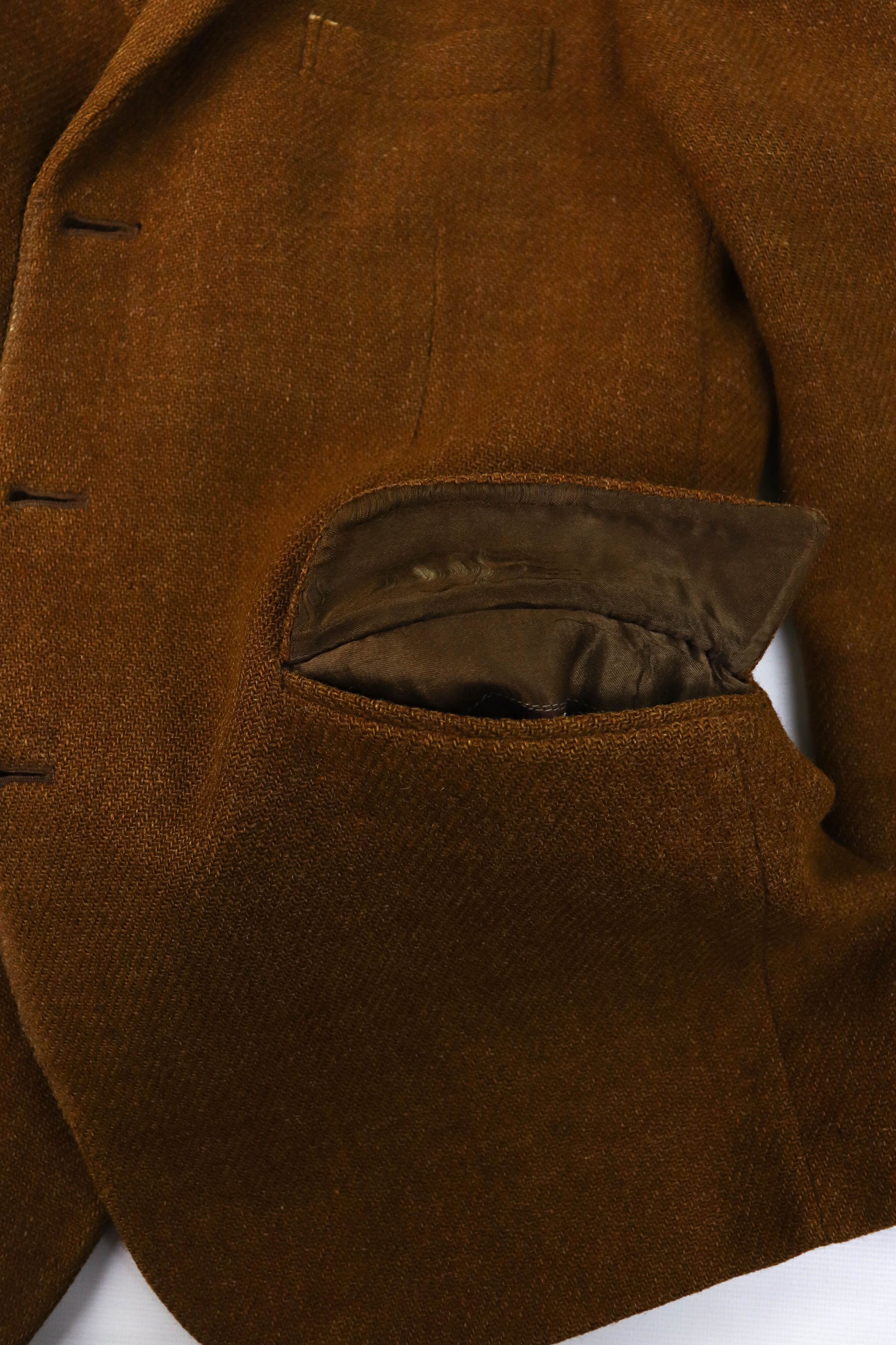 Hackett HACKETT England Made Leather Patches Distressed Tweed Blazer Size US M / EU 48-50 / 2 - 15 Thumbnail