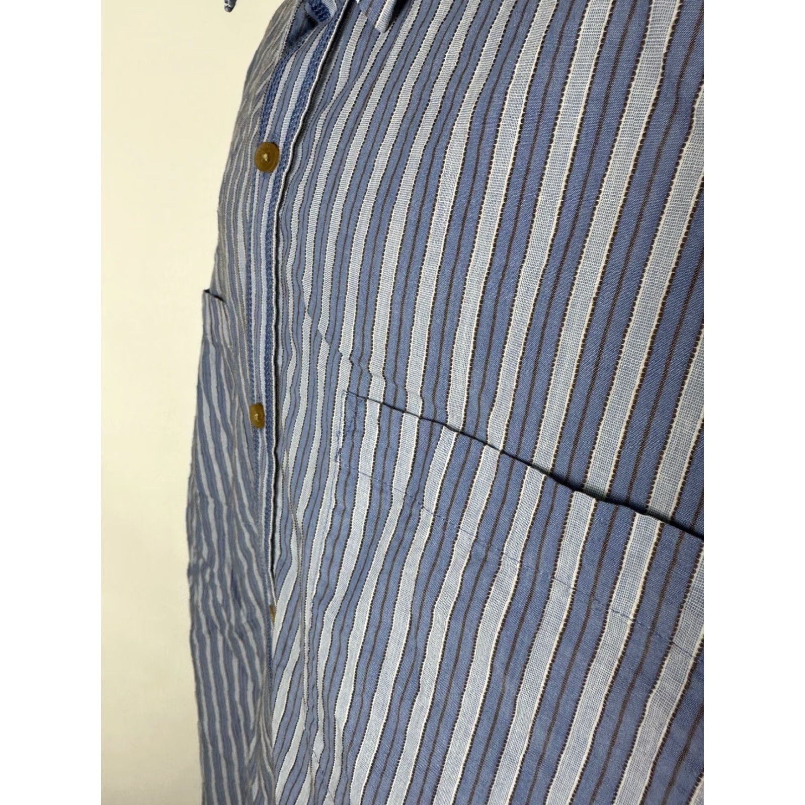 Timberland VINTAGE Timberland Shirt Men 3XL Slim Blue Striped Button-Up Size US XXL / EU 58 / 5 - 6 Thumbnail
