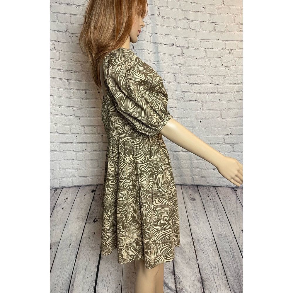 House of Harlow NWT New House of Harlow 1960 Beige Puff Sleeve Linen Mini D Size S / US 4 / IT 40 - 3 Thumbnail