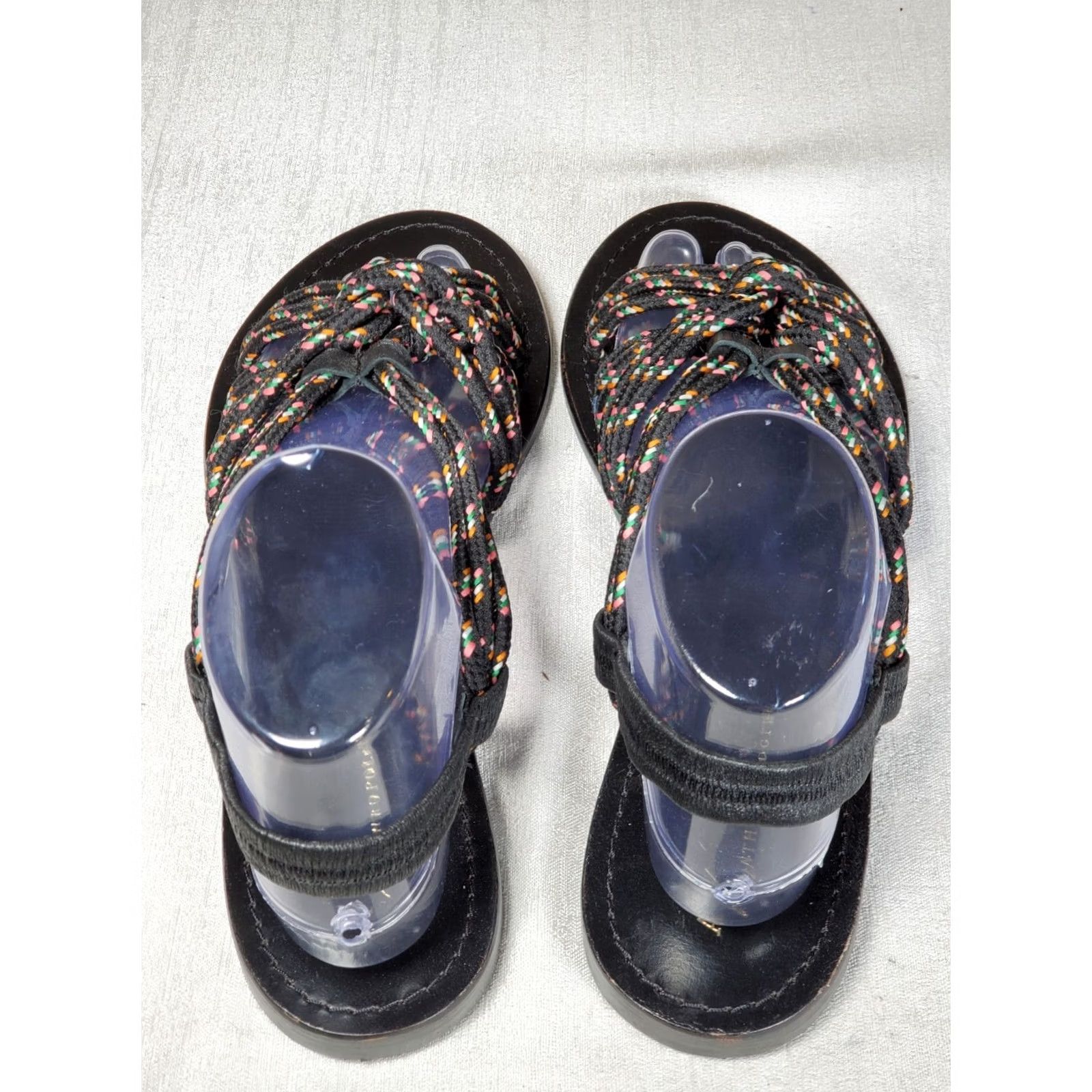 Anthropologie Anthropologie Reeta Sandals Women's US 10 Leather Knotted Stretch Strap Casual Slingbacks Multicolor Size US 10 / IT 40 - 7 Thumbnail