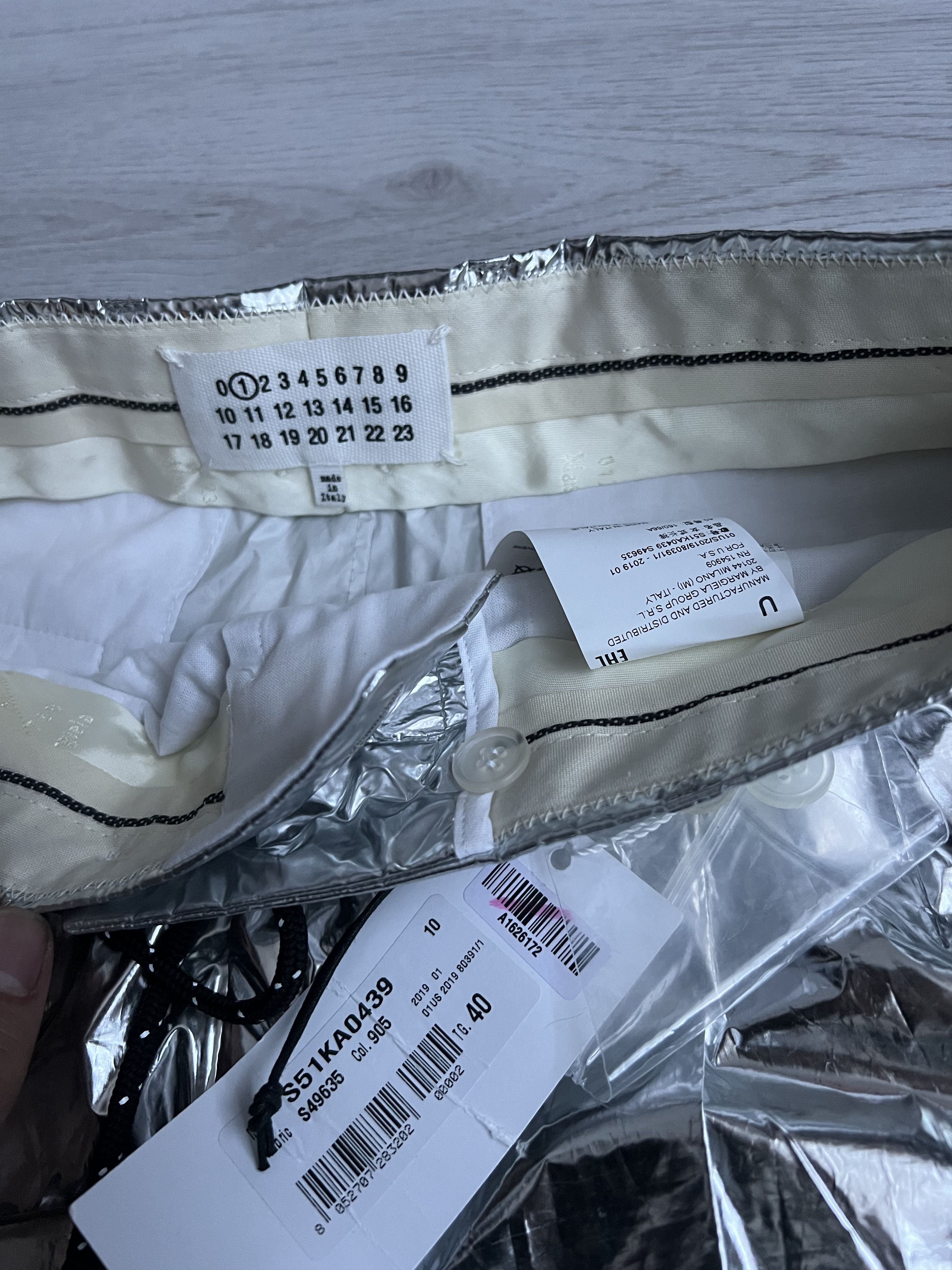Maison Margiela MAISON MARGIELA Tech fabric aluminium foil effect trousers Size 28" / US 6 / IT 42 - 5 Thumbnail