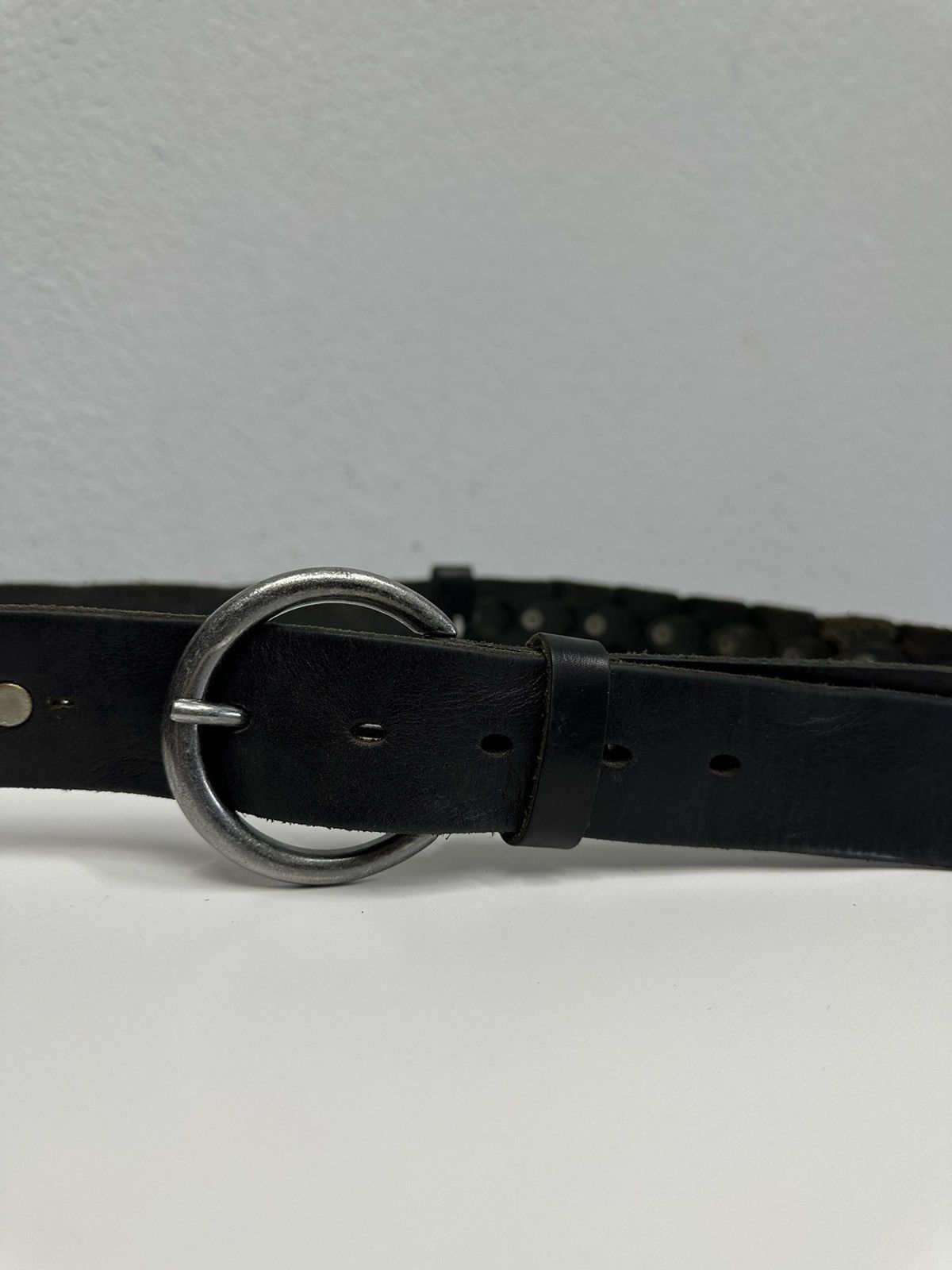 B.B. Simon Vintage Leather Bottega Veneta Belts Y2k Diesel style Rare Size ONE SIZE - 2 Thumbnail