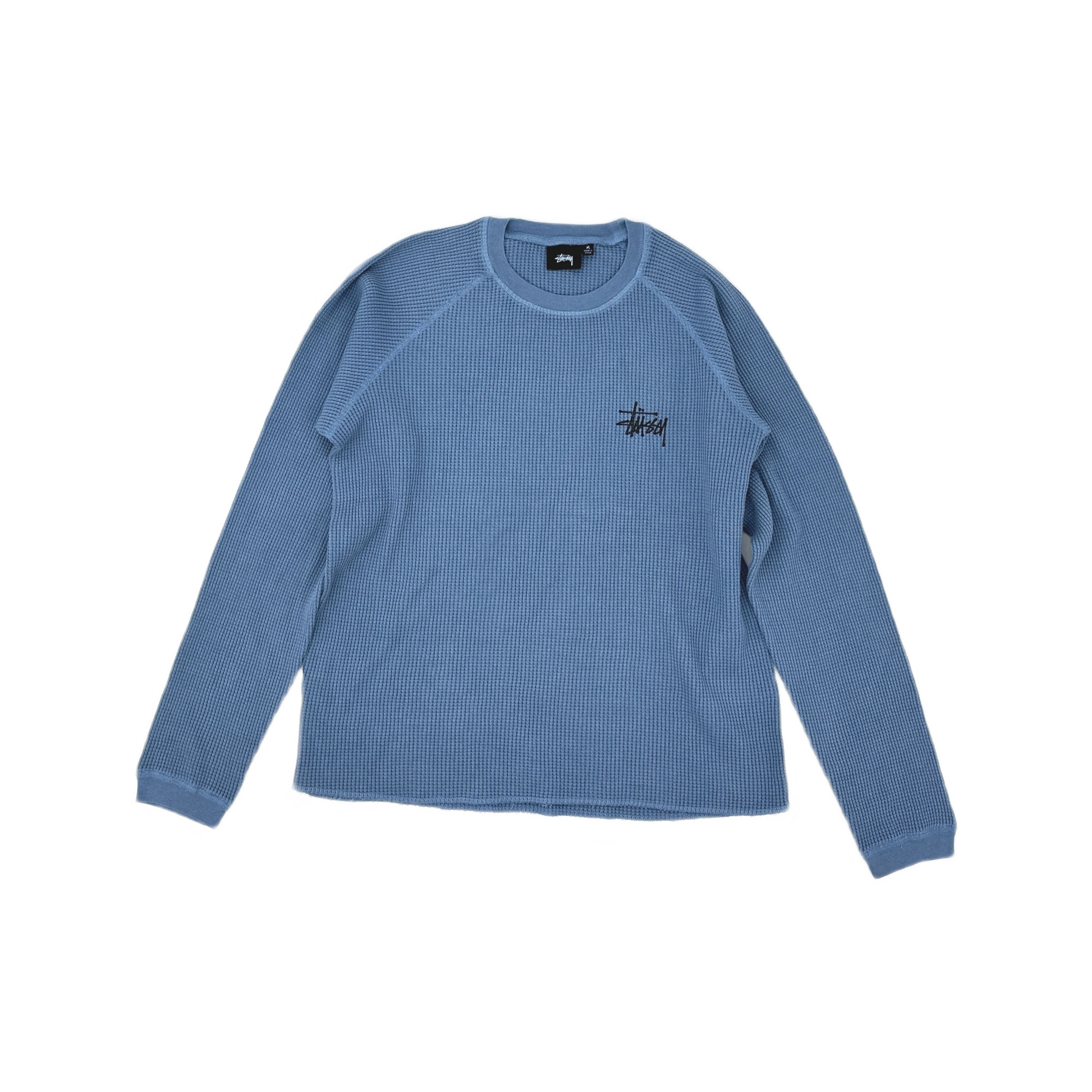 Stussy Stussy Logo Waffle Knit Long Sleeve Shirt Size M Size US M / EU 48-50 / 2 - 1 Thumbnail