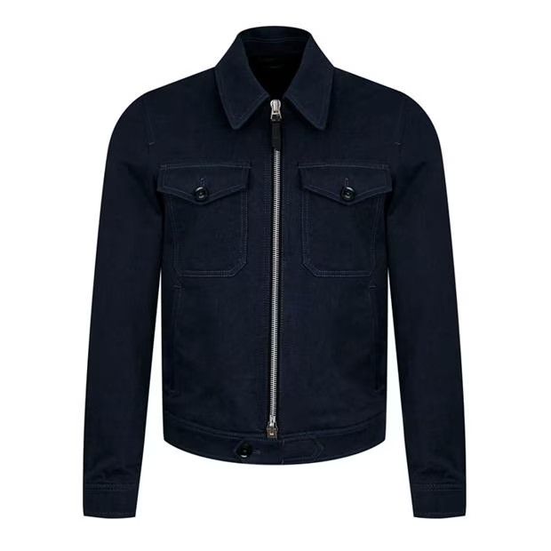 Tom Ford o1g2r1mq0724 Linen Blouson in Navy Blue Size US XL / EU 56 / 4 - 1 Thumbnail