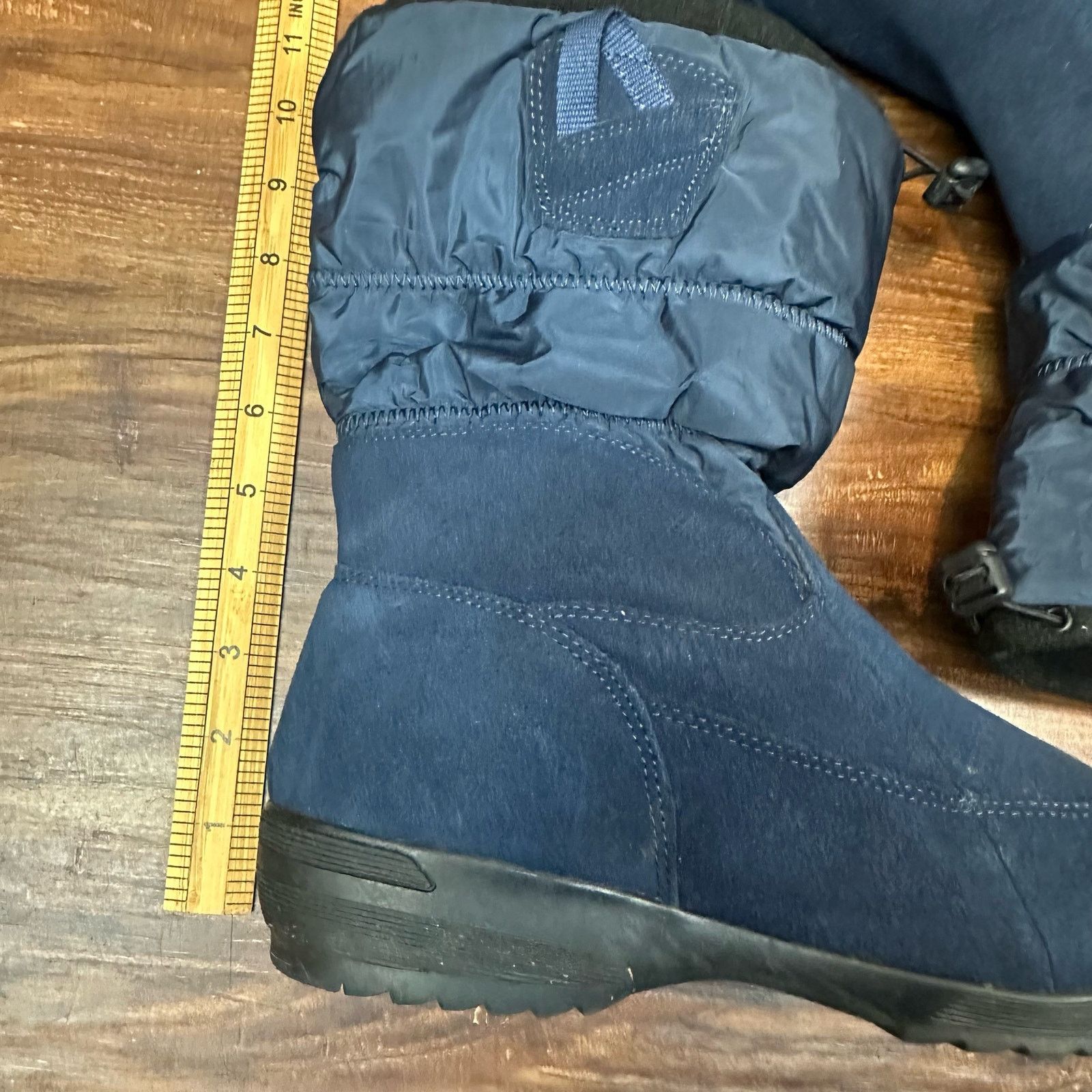 Lands' End LandsEnd Blue Suede Slip On Slouch Winter Snow Boots Women 9 Size US 9 / IT 39 - 9 Thumbnail