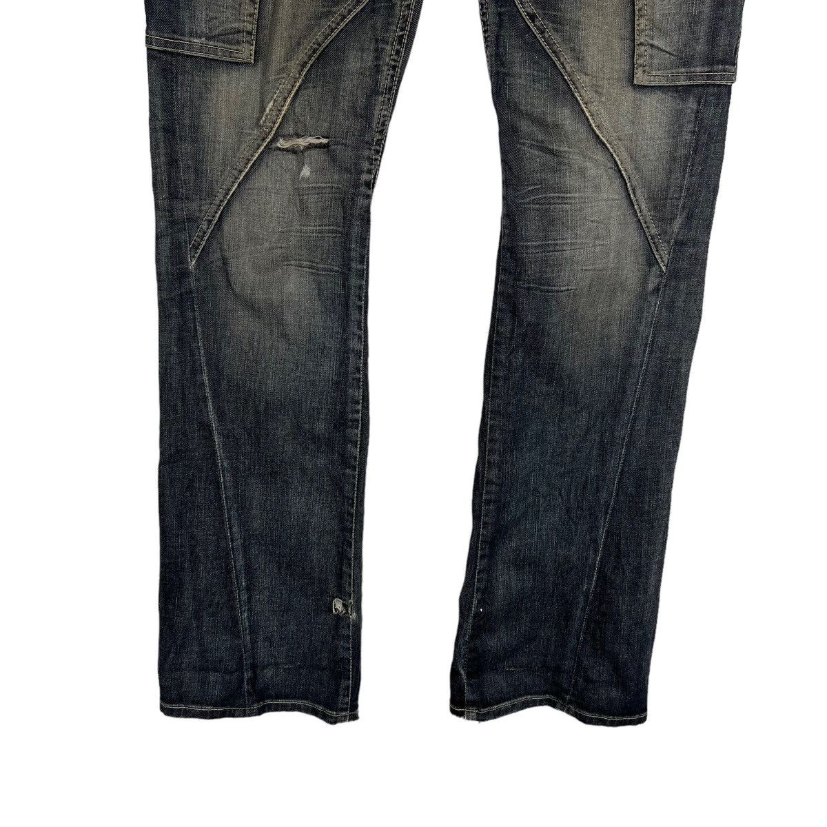 If Six Was Nine 🔥 MICHEL KLEIN ASYMMETRIC CARGO DENIM JEANS Size US 32 / EU 48 - 5 Thumbnail