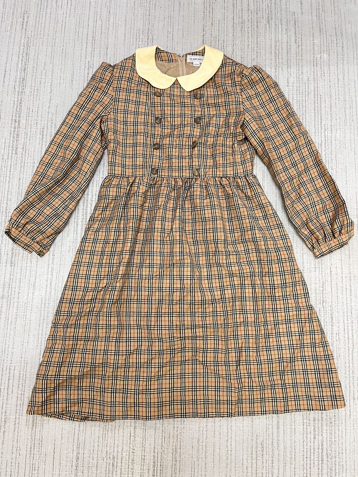 Vintage 80s burberry nova check gown