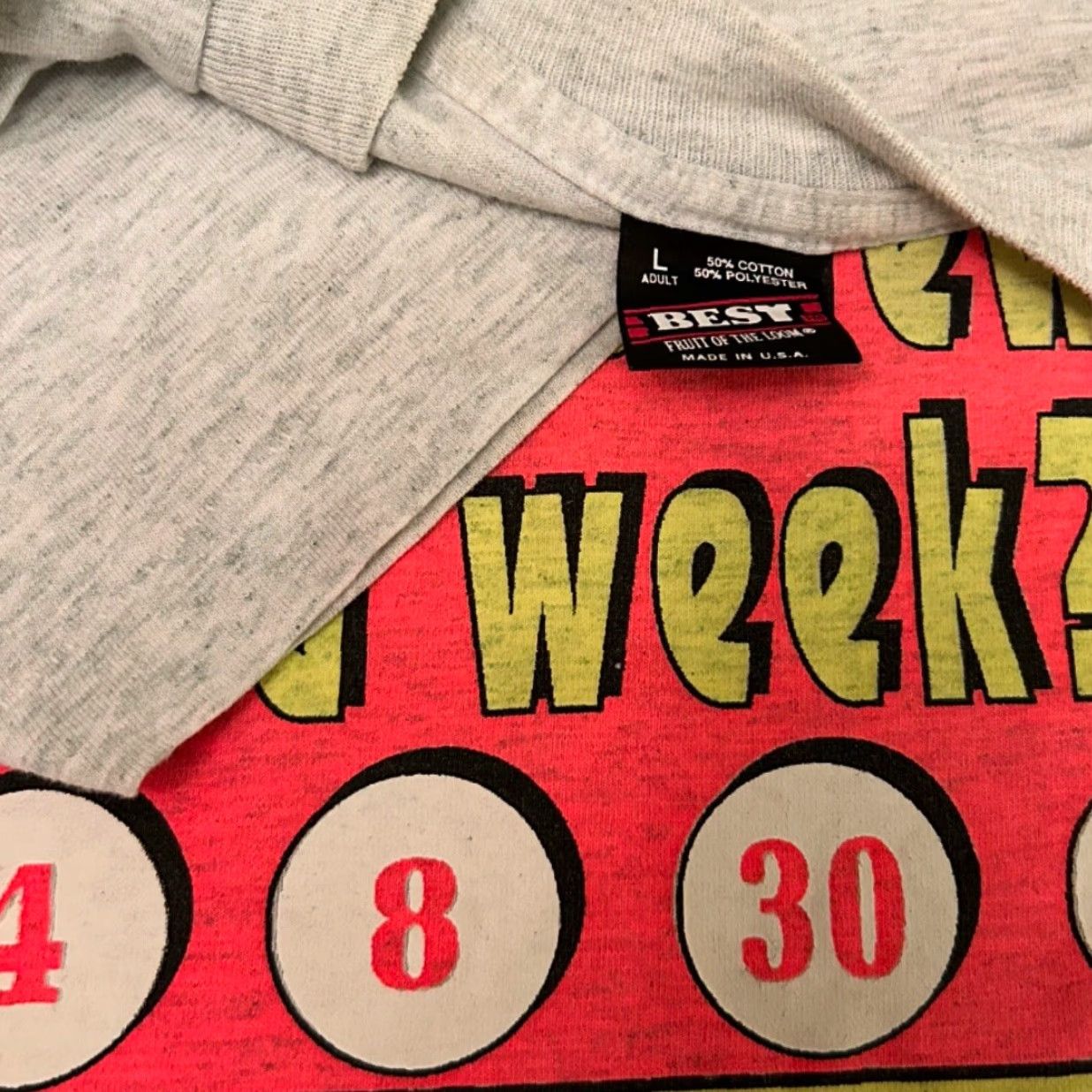 Vintage VINTAGE 90s Lottery Six Balls Screw You VTG Shirt Mens Large Gray Funny 90s Hip Hop Adult Humor Size US L / EU 52-54 / 3 - 2 Thumbnail