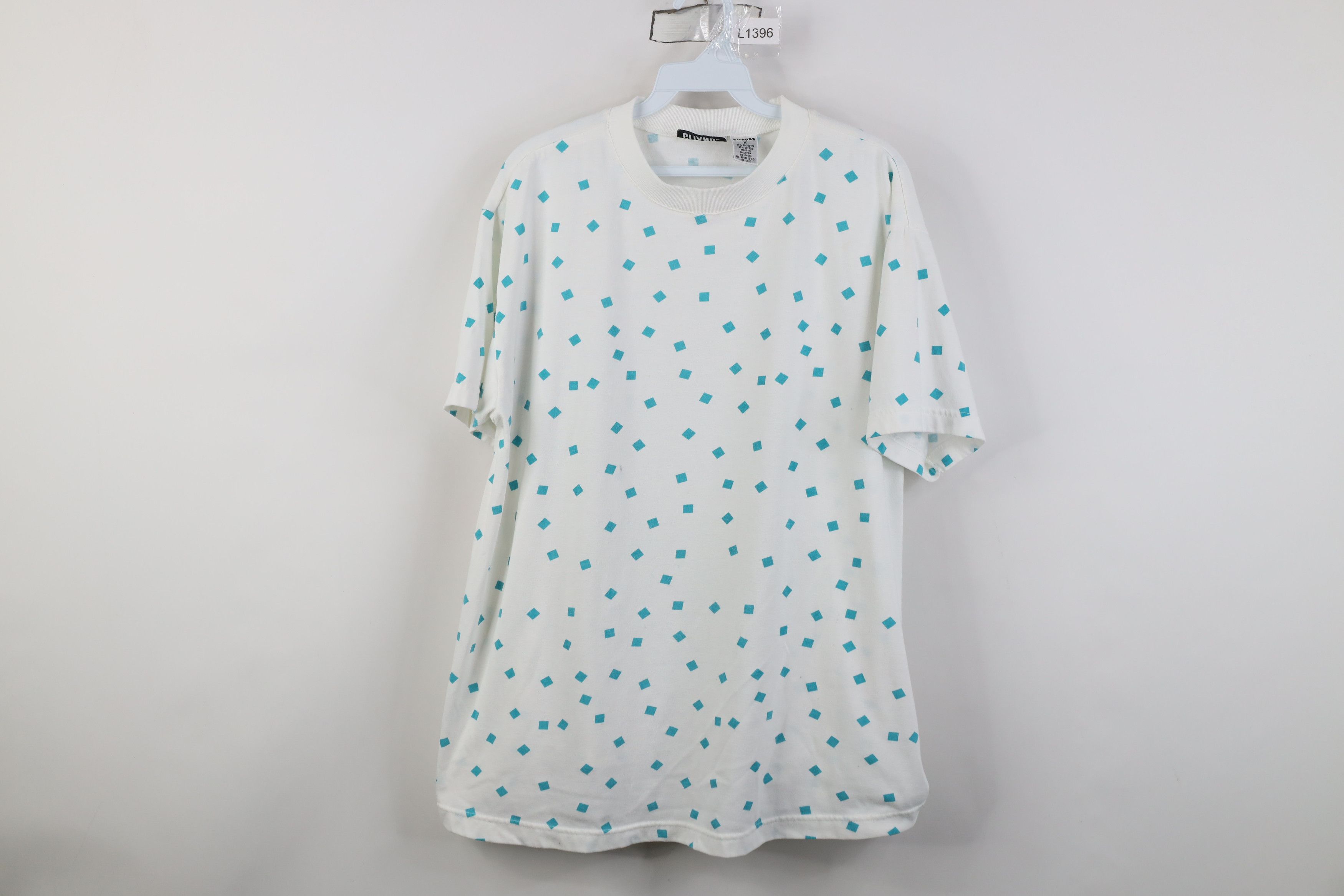 Vintage Vintage 90s Streetwear Box All Over Print T-Shirt White Size M / US 6-8 / IT 42-44 - 1 Thumbnail