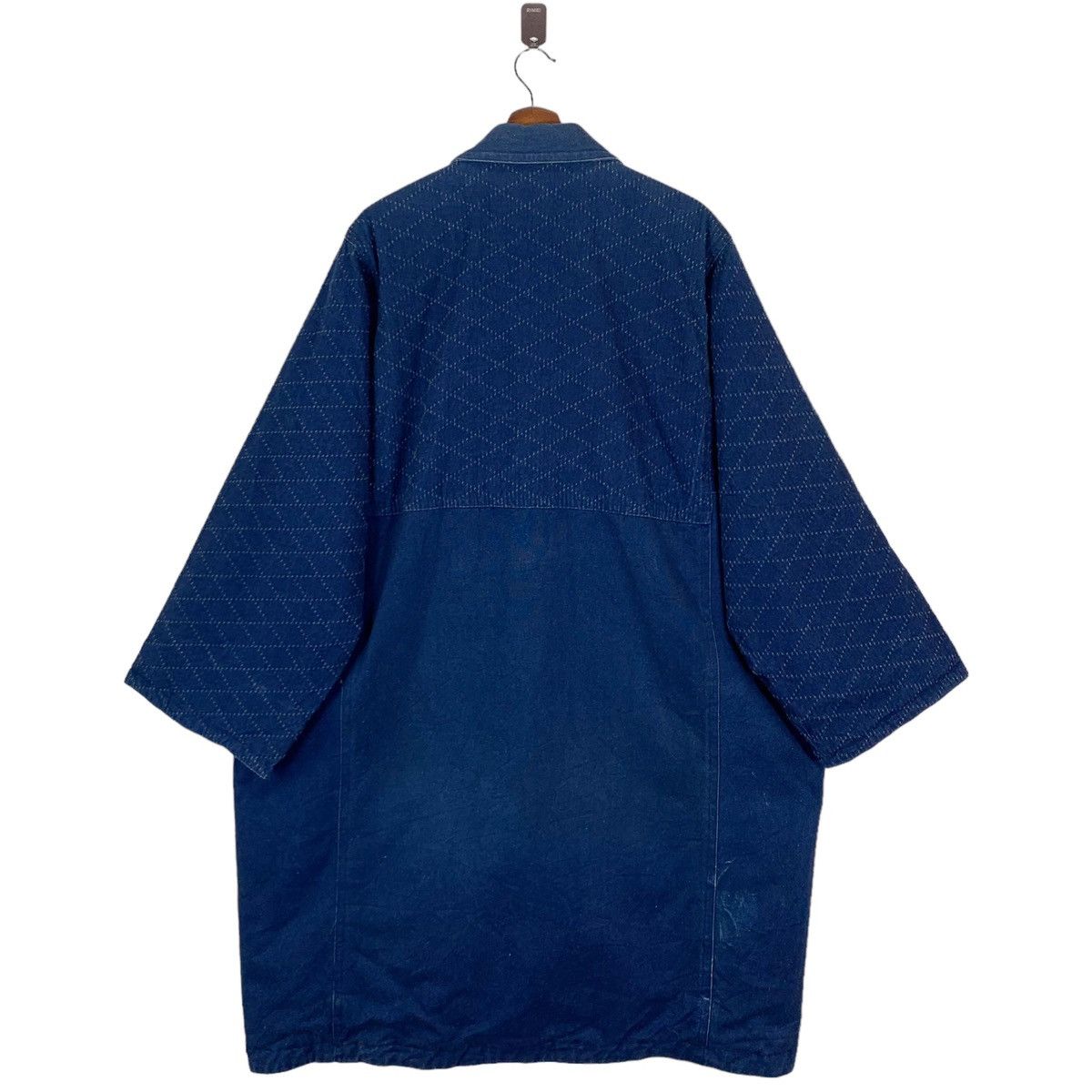 Issey Miyake VINTAGE 80s ISSEY MIYAKE IS LABEL INDIGO DENIM BORO JACKET Size US XL / EU 56 / 4 - 5 Thumbnail