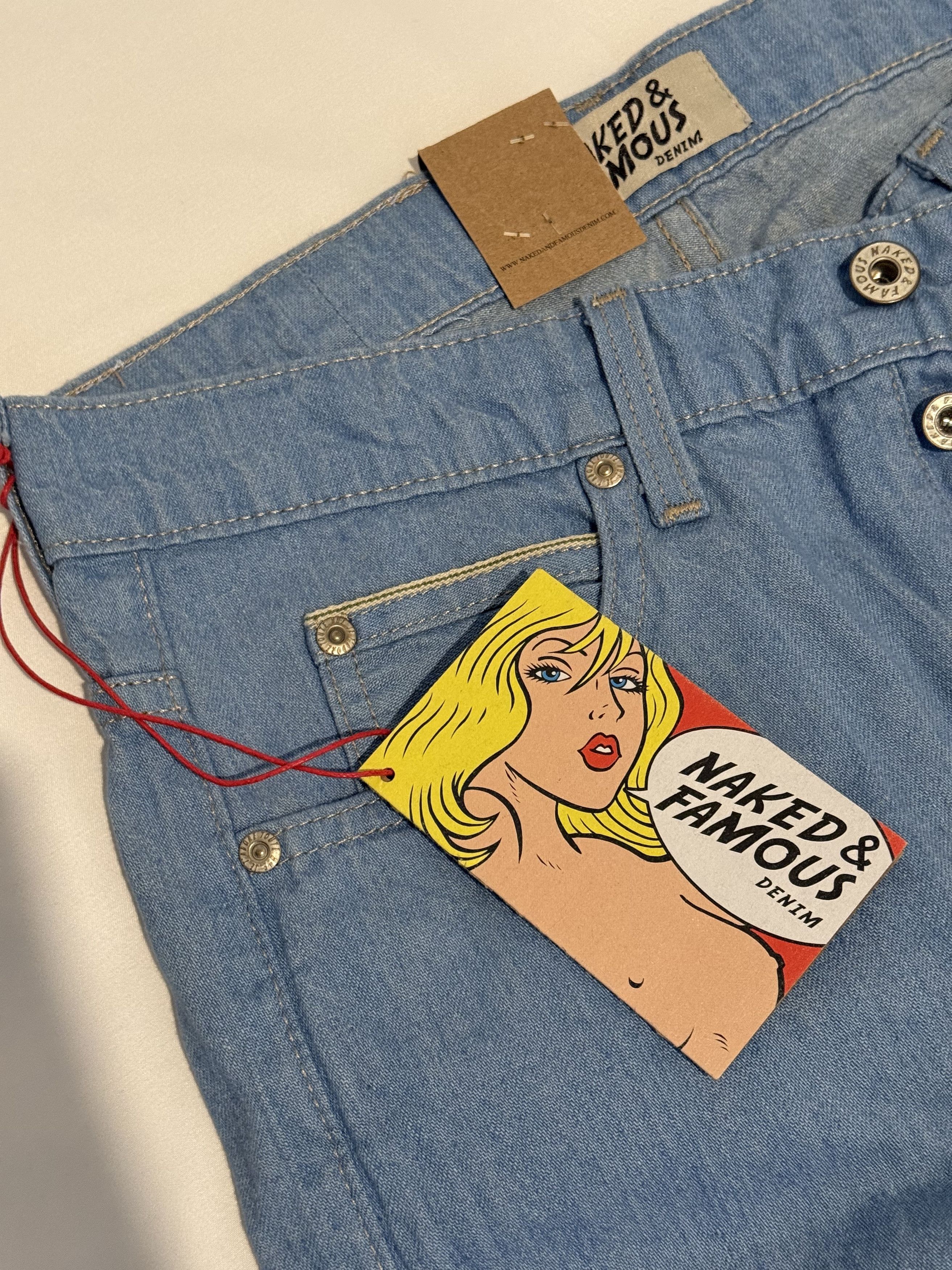 Naked & Famous Sky High Denim - Super Guy - 28 - Hemp Denim Size US 28 / EU 44 - 3 Thumbnail
