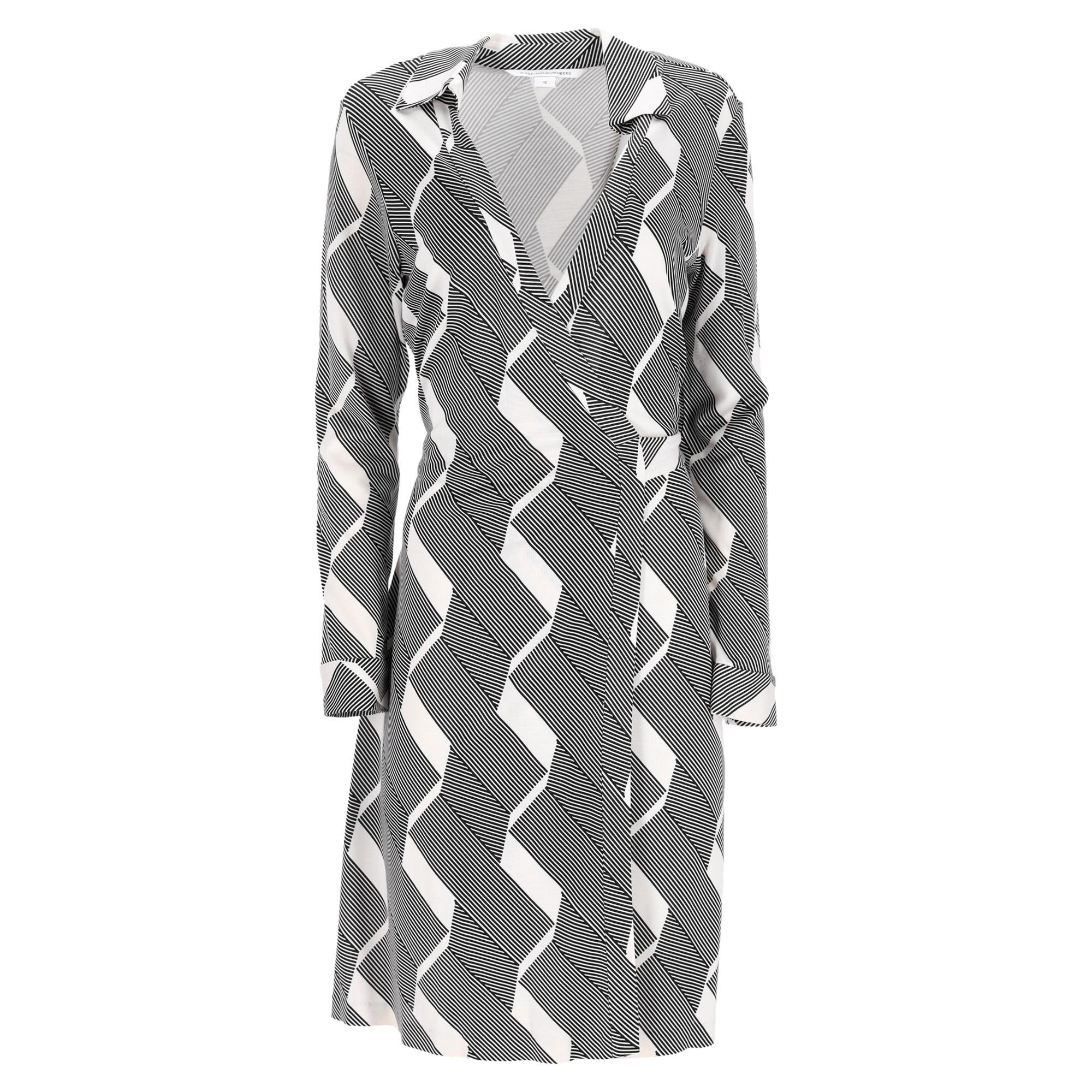 Diane von Furstenberg Diane Von Furstenberg Geometric Knee-Length Wrap Dress in B Size S / US 4 / IT 40 - 1 Thumbnail