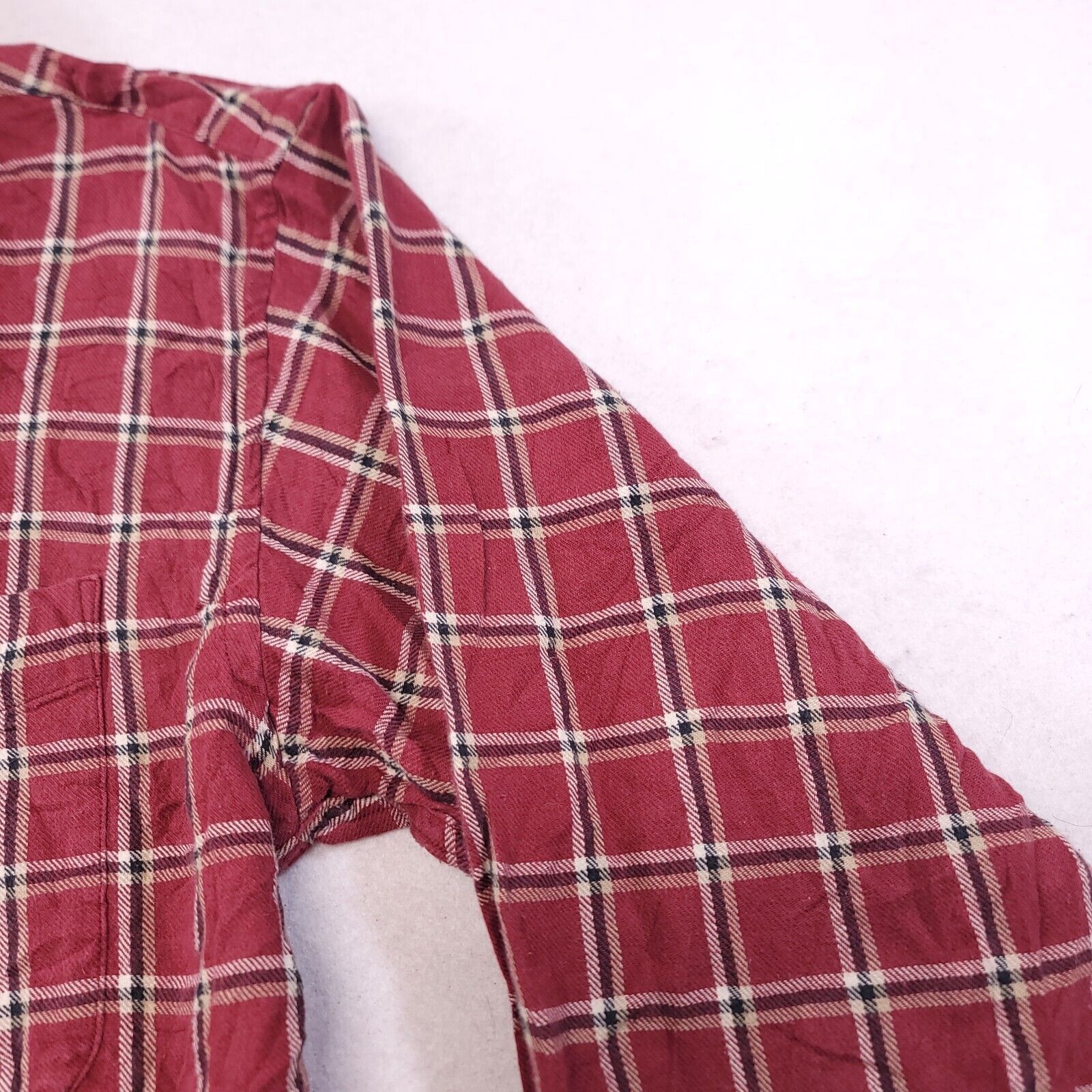 Haggar Haggar Windowpane Flannel Button Up Shirt Mens Size L Red Size US L / EU 52-54 / 3 - 5 Thumbnail