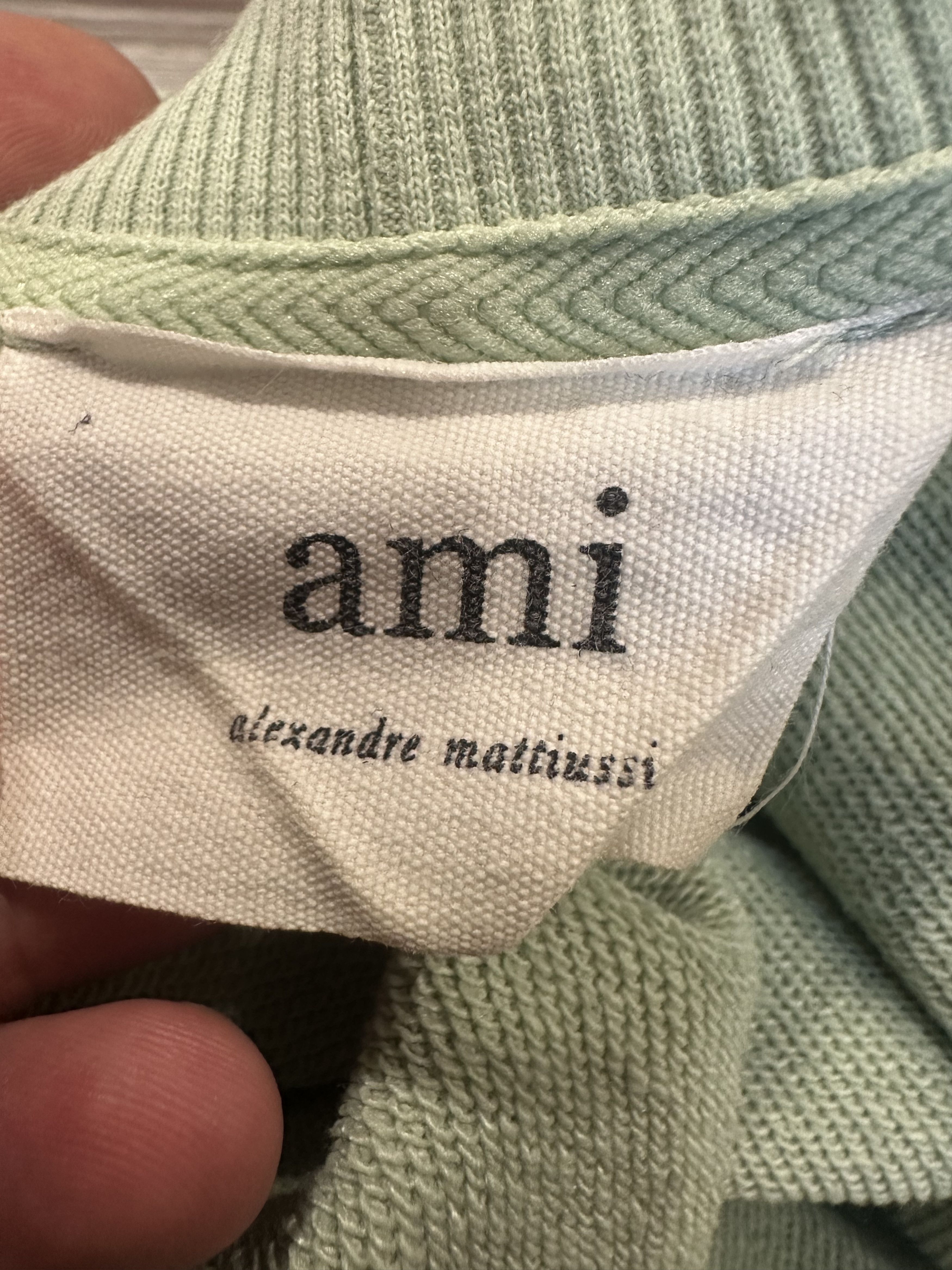 AMI Mens AMI Paris Sweater Aqua Green Size XL Size US XL / EU 56 / 4 - 6 Thumbnail