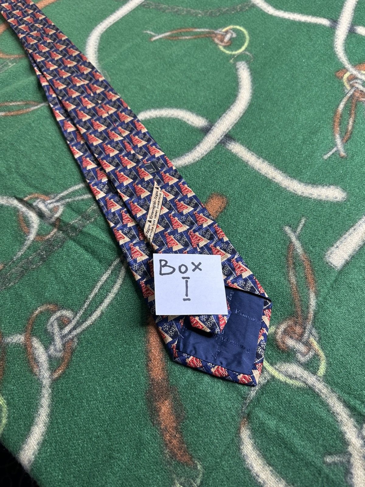 Ermenegildo Zegna ERMENEGILDO ZEGNA Christmas 1998 Merry Christmas Silk Tie Size ONE SIZE - 5 Thumbnail