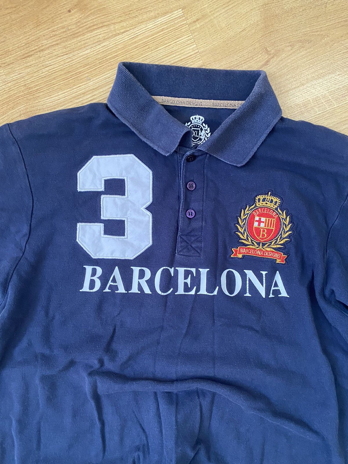 Japanese Brand × Vintage Vintage Polo Ralph Lauren style Barcelona distressed rugby Size US XL / EU 56 / 4 - 4 Thumbnail