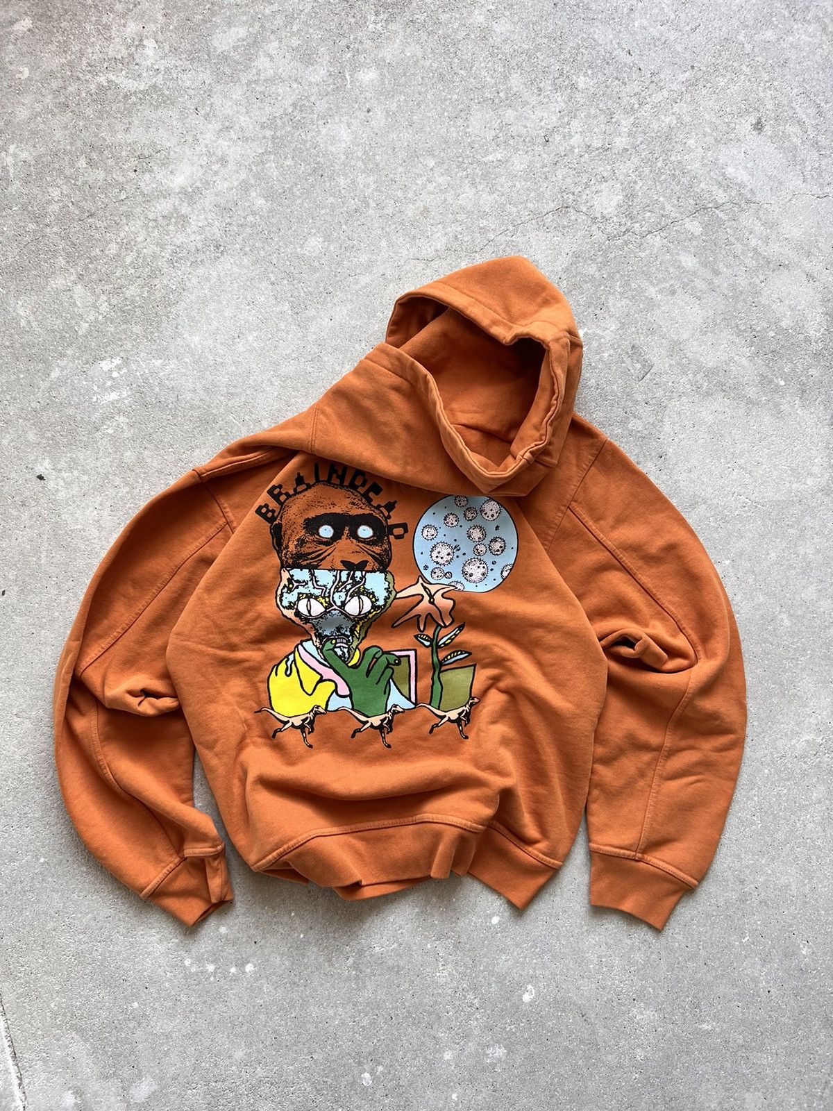 Brain Dead Orange New Flesh Hoodie