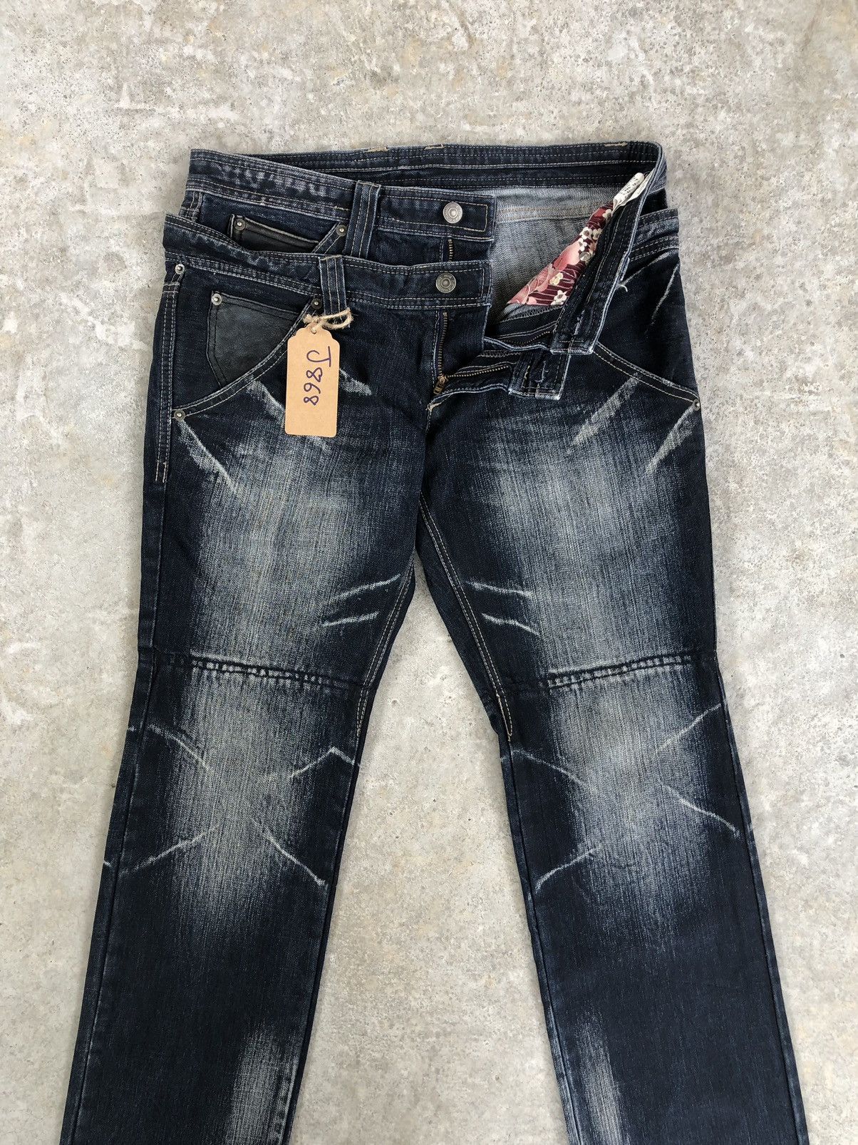 PPFM PPFM Double Waist Distressed Jeans Size US 31 - 3 Thumbnail