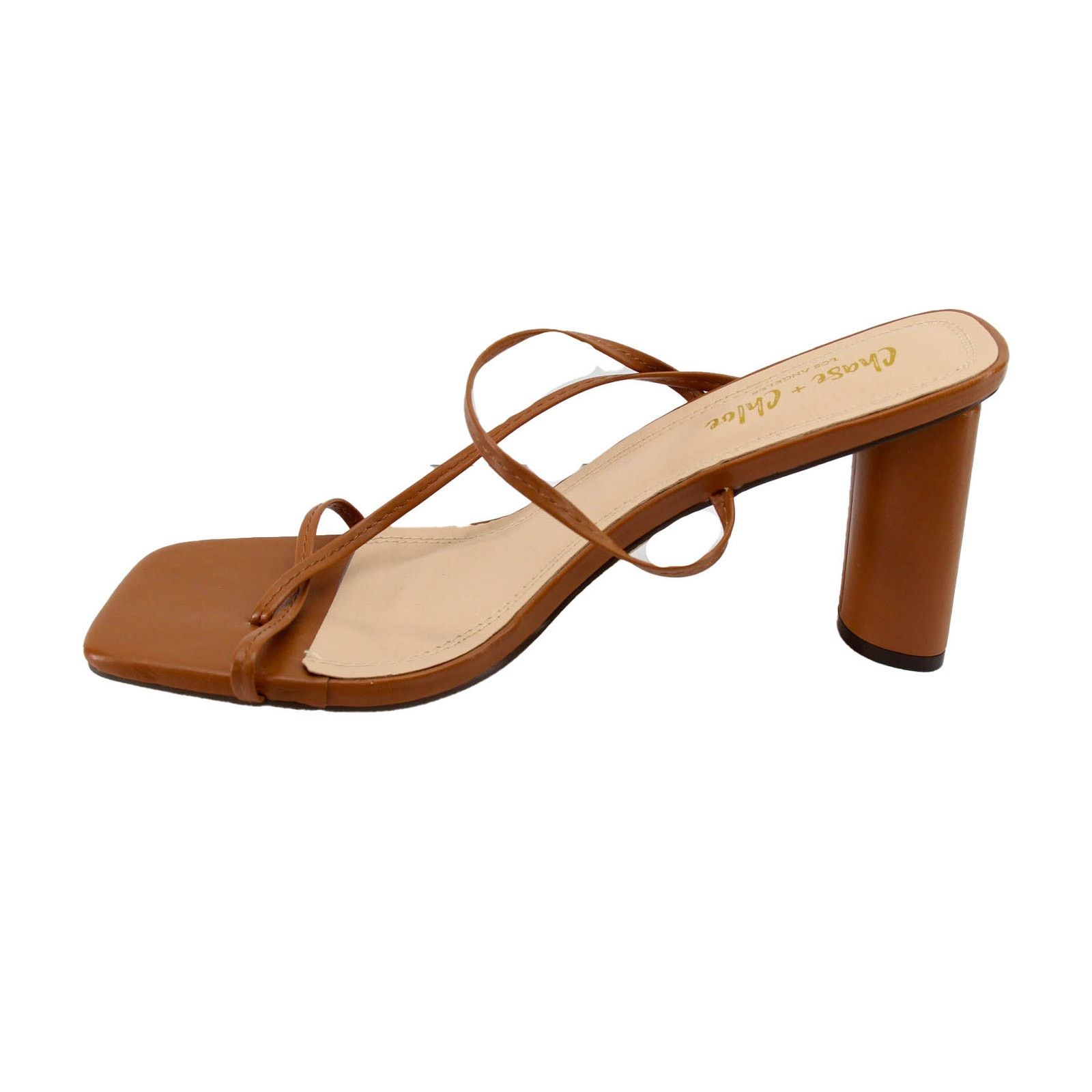 Other NEW Women's Chase & Chloe Brown Strap Chunky Heel US10 Size US 10 / IT 40 - 3 Thumbnail