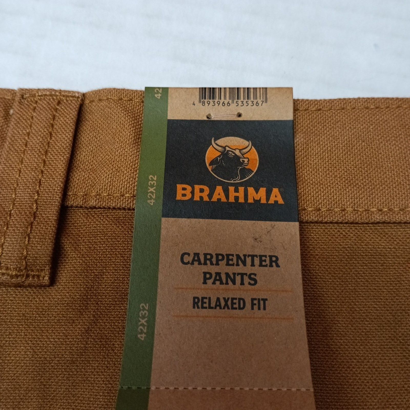 Other Brahma Work Carpenter Pants Men Size 42x32 Relaxed Fit Brown Size US 42 / EU 58 - 2 Thumbnail