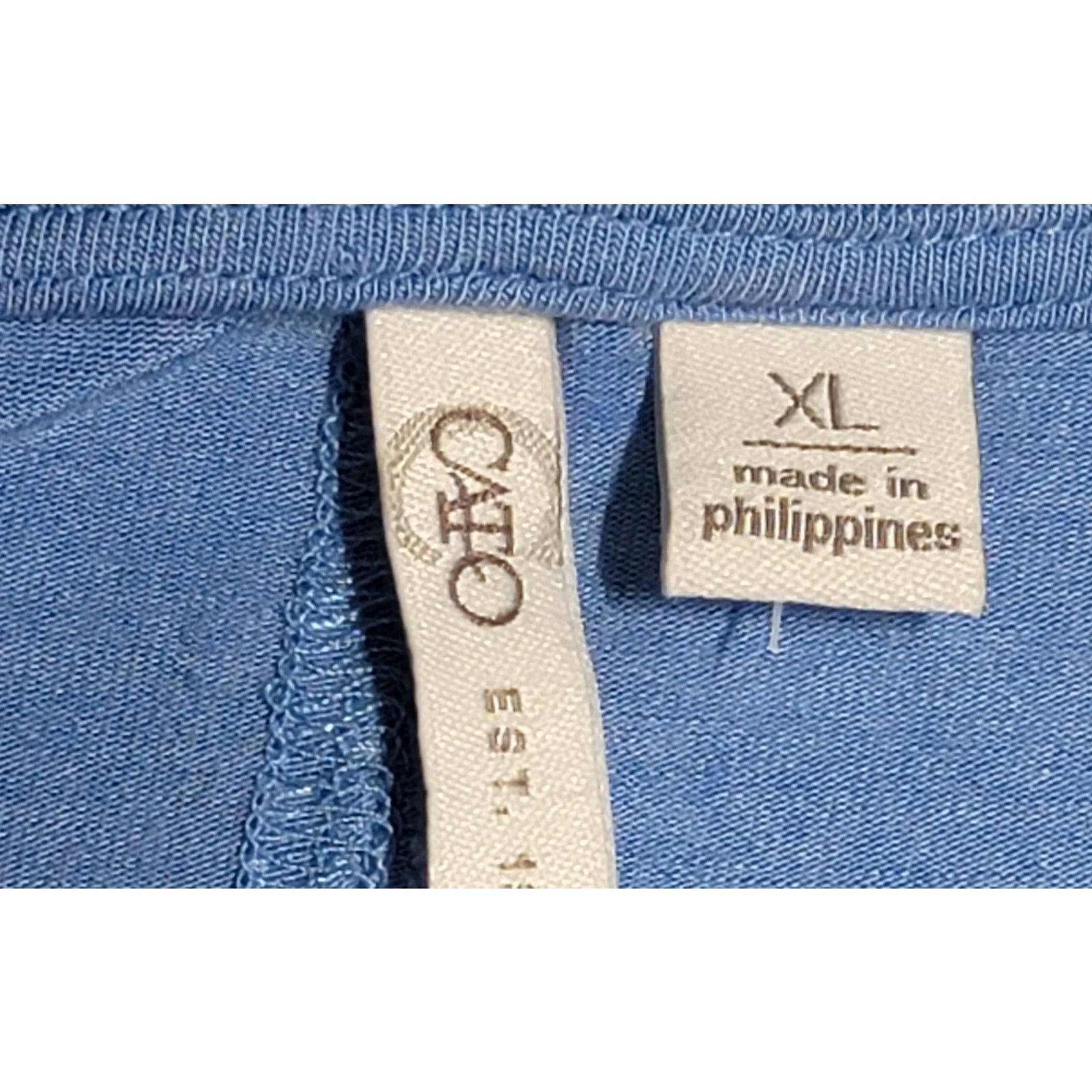 Other Cato Blue Heathered Round Neck Top XL Lightweight Soft Size XL / US 12-14 / IT 48-50 - 3 Thumbnail