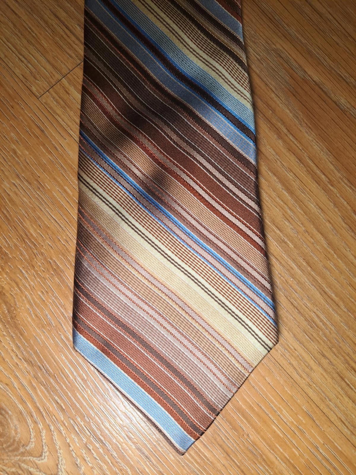 Ike Behar Ike Behar Tie Striped Brown Multicolor Silk Handmade USA Size ONE SIZE - 1 Thumbnail