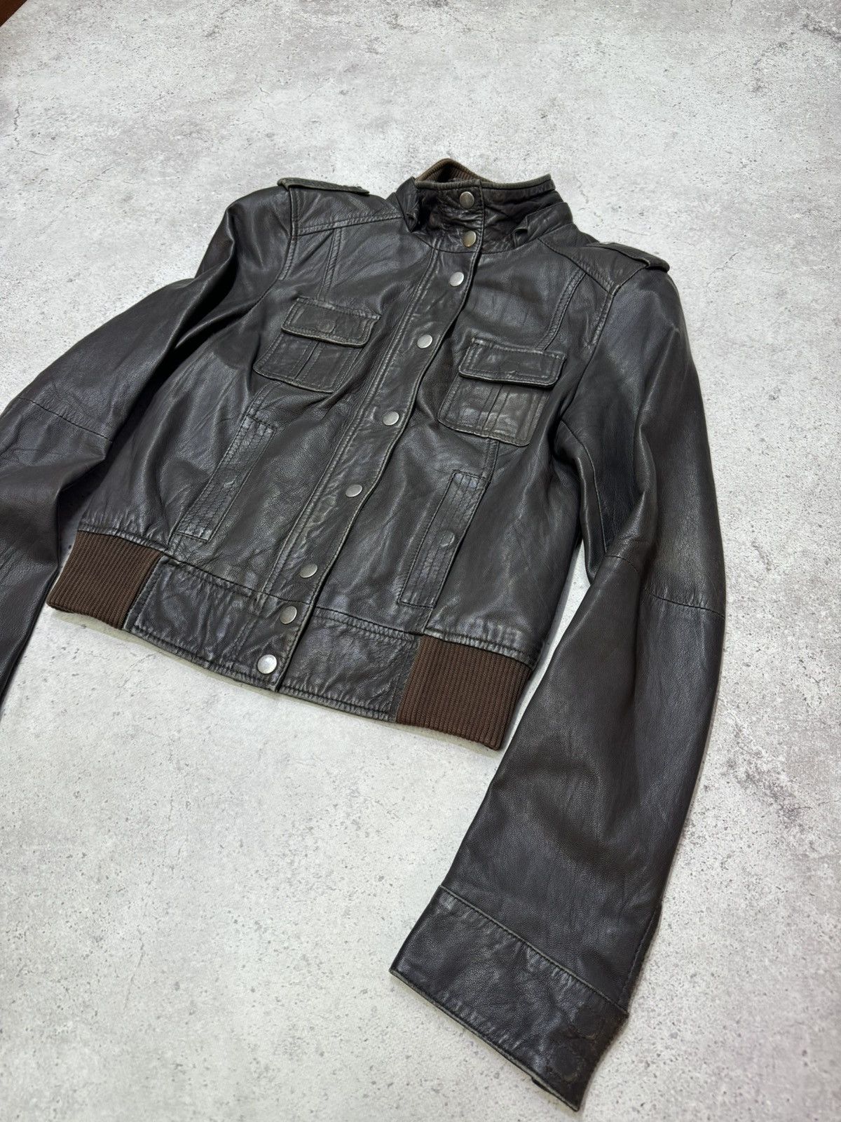 Japanese Brand Vintage Cropped Solf Leather Acne Style Jacket Size US S / EU 44-46 / 1 - 10 Thumbnail