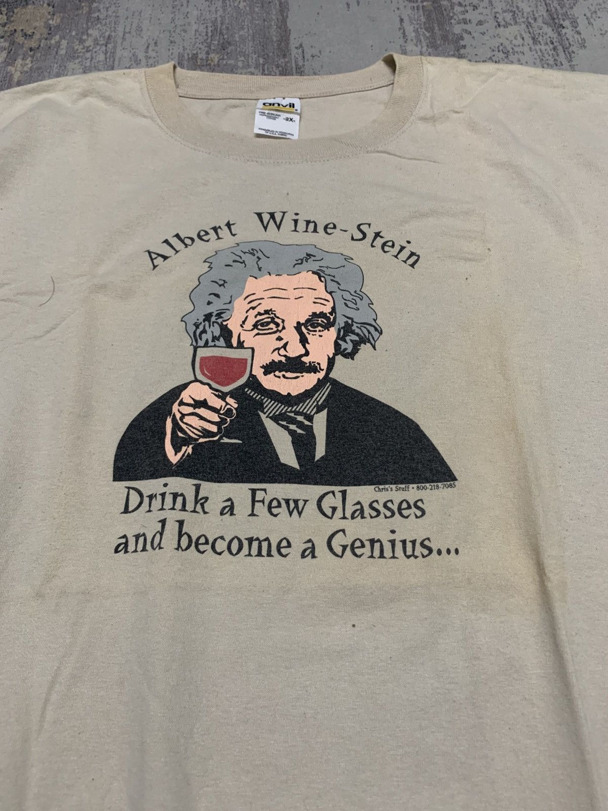 Vintage Vintage Albert Einstein Parody T Shirt XL Size US XXL / EU 58 / 5 - 2 Thumbnail