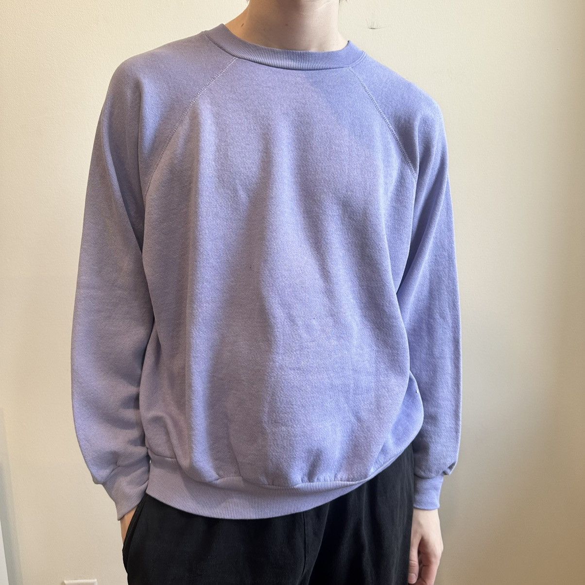 Vintage VINTAGE 80s BLANK RAGLAN CREWNECK SWEATSHIRT Size US M / EU 48-50 / 2 - 2 Thumbnail