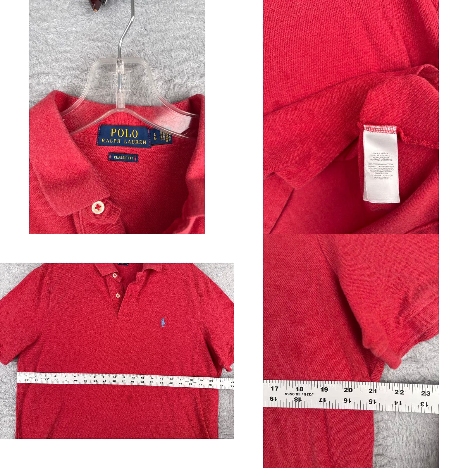 Ralph Lauren Polo Ralph Lauren Polo Shirt Men Large Red Classic Fit 100% Cotton READ Size US L / EU 52-54 / 3 - 8 Thumbnail