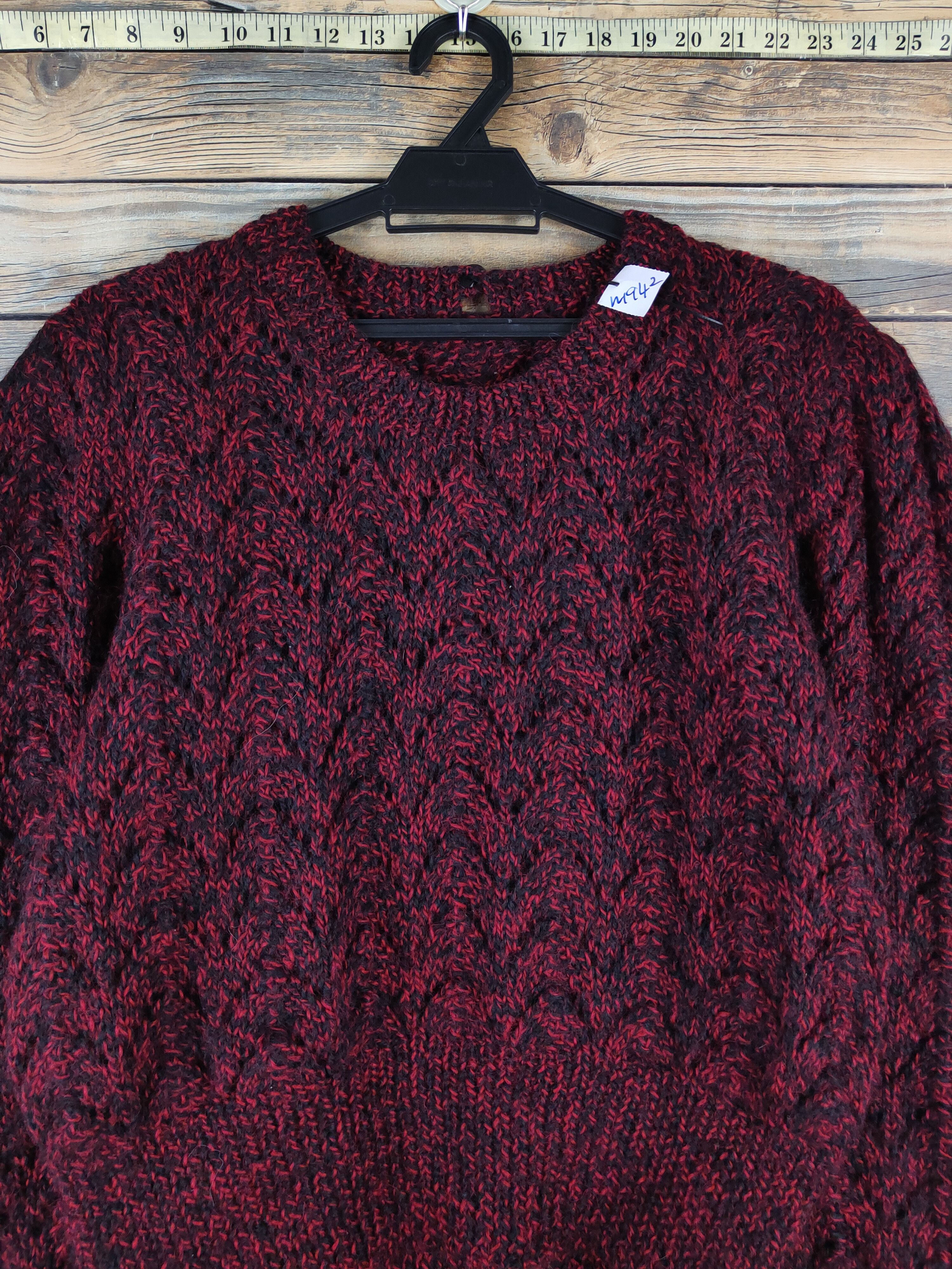 Japanese Brand Japanese Brand Red Black Knitwear Crop Tops #W1942 Size M / US 6-8 / IT 42-44 - 2 Thumbnail