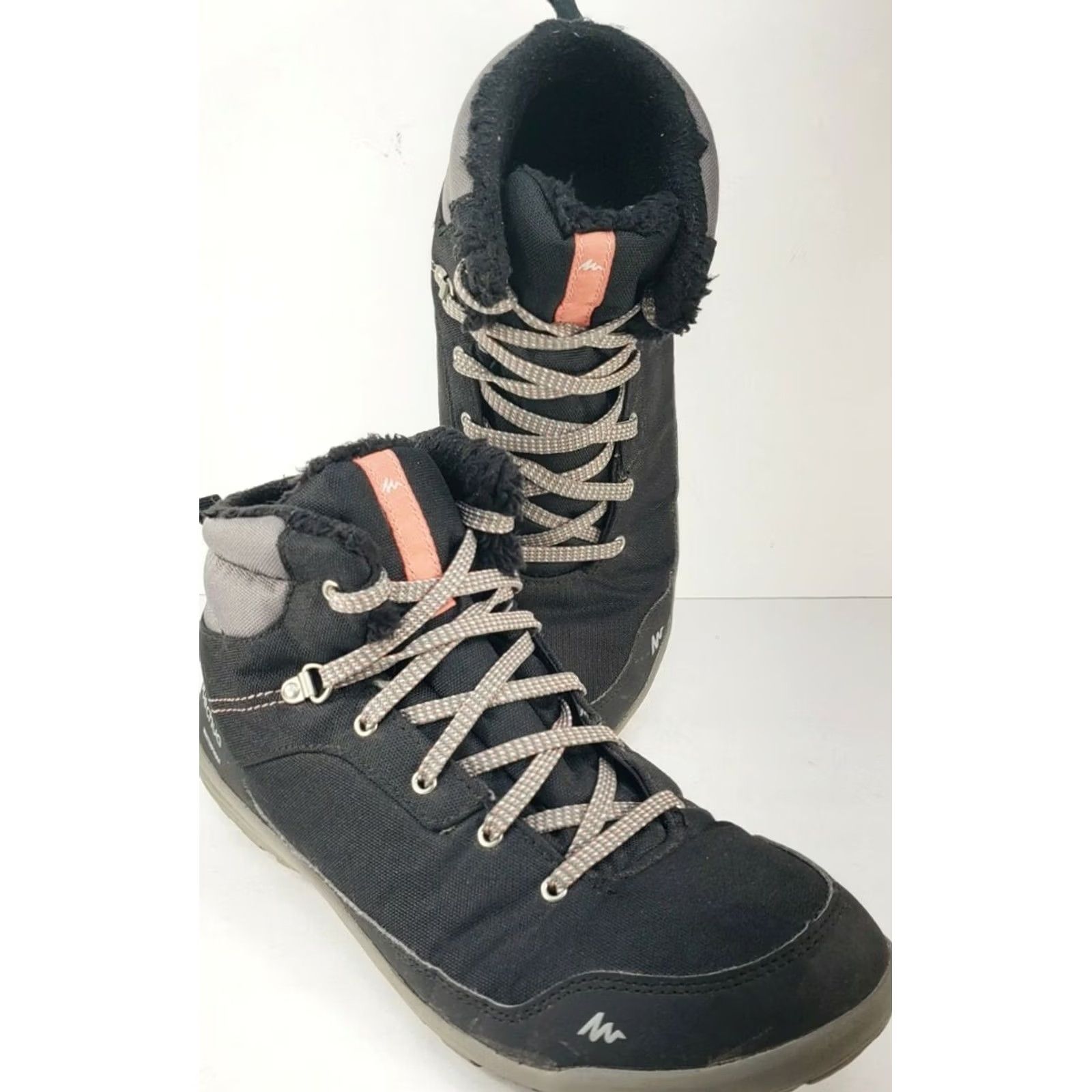 Vintage Quechua Decathlon Women's Size 9.5 Black Mid Top Walking Hiking Shoes Size L / US 10 / IT 46 - 3 Thumbnail